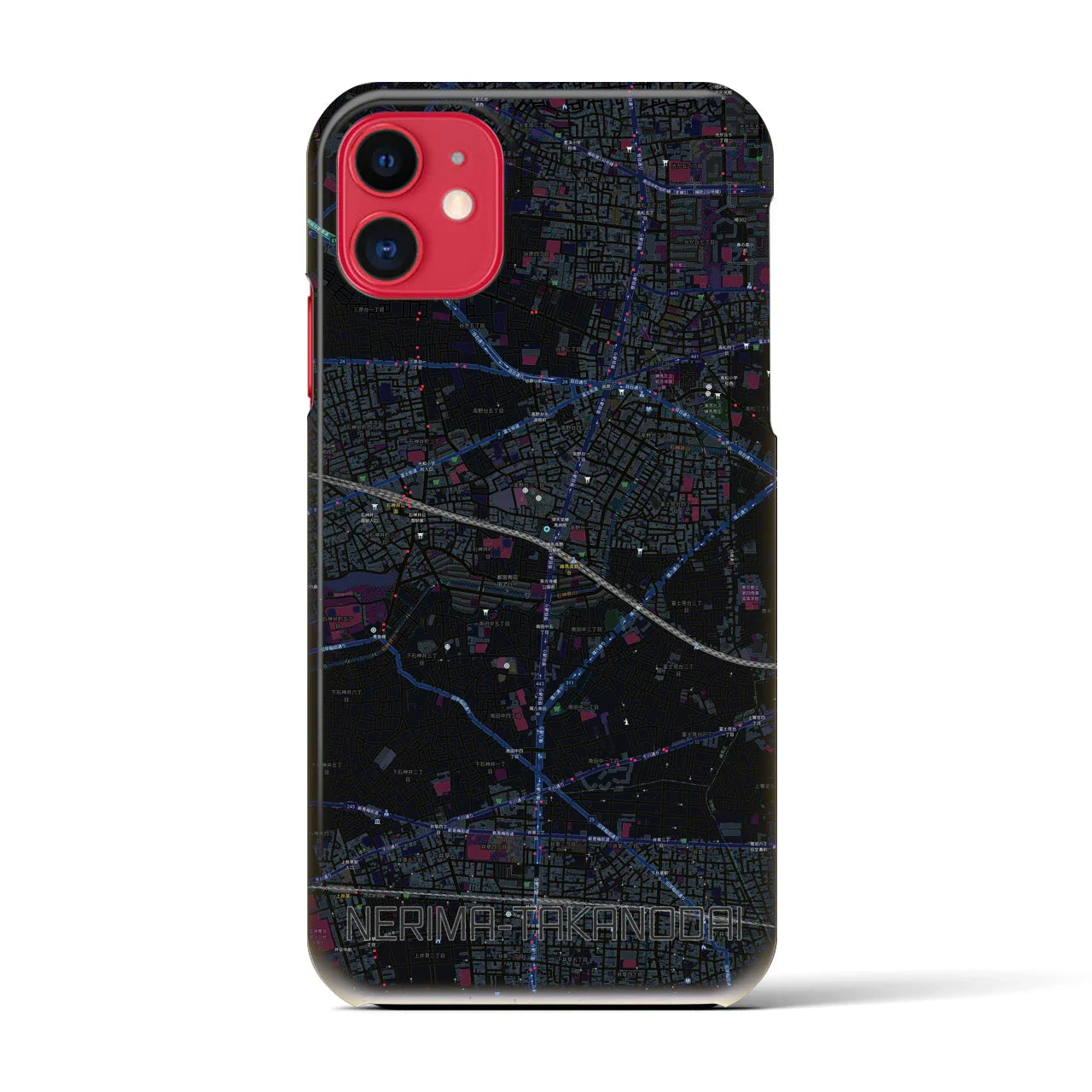 【練馬高野台(東京都)】地図柄iPhoneケース(バックカバータイプ)