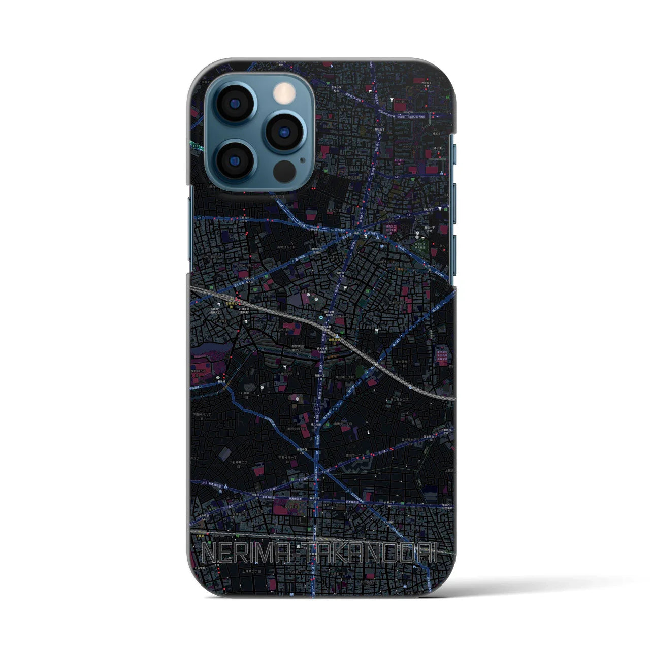 【練馬高野台(東京都)】地図柄iPhoneケース(バックカバータイプ)