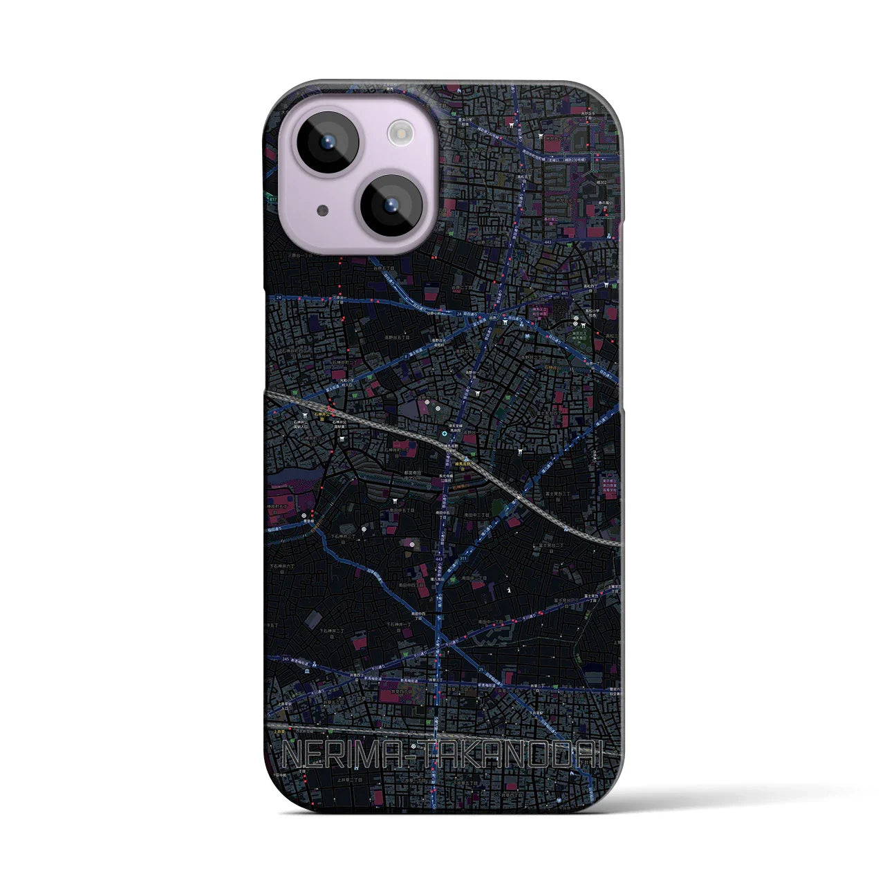 【練馬高野台(東京都)】地図柄iPhoneケース(バックカバータイプ)