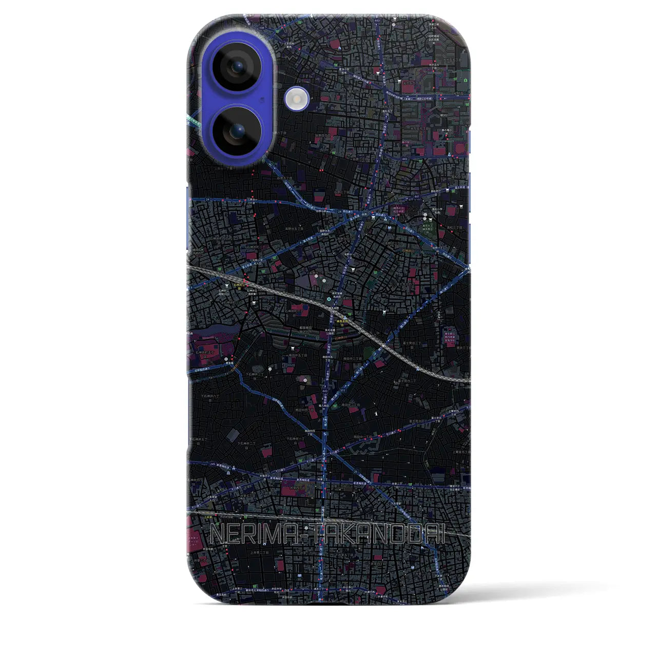 【練馬高野台(東京都)】地図柄iPhoneケース(バックカバータイプ)