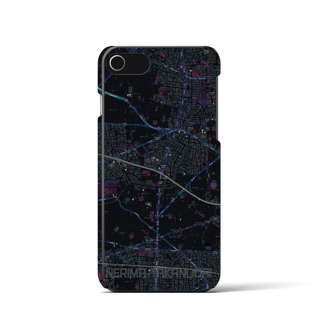 【練馬高野台(東京都)】地図柄iPhoneケース(バックカバータイプ)