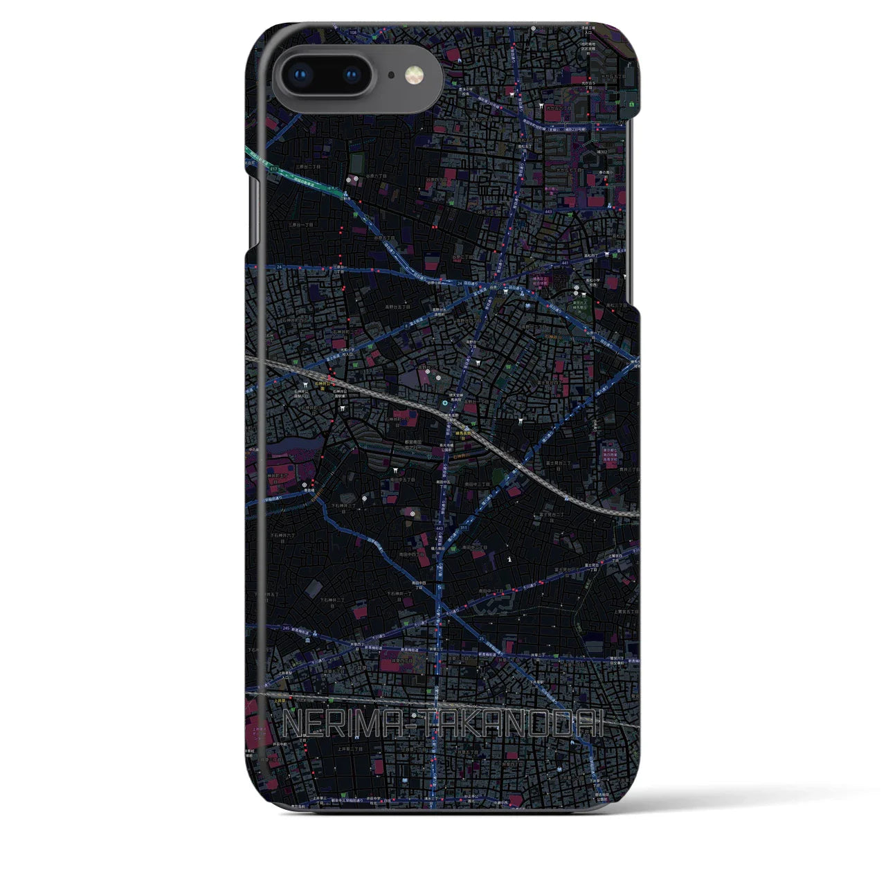 【練馬高野台(東京都)】地図柄iPhoneケース(バックカバータイプ)