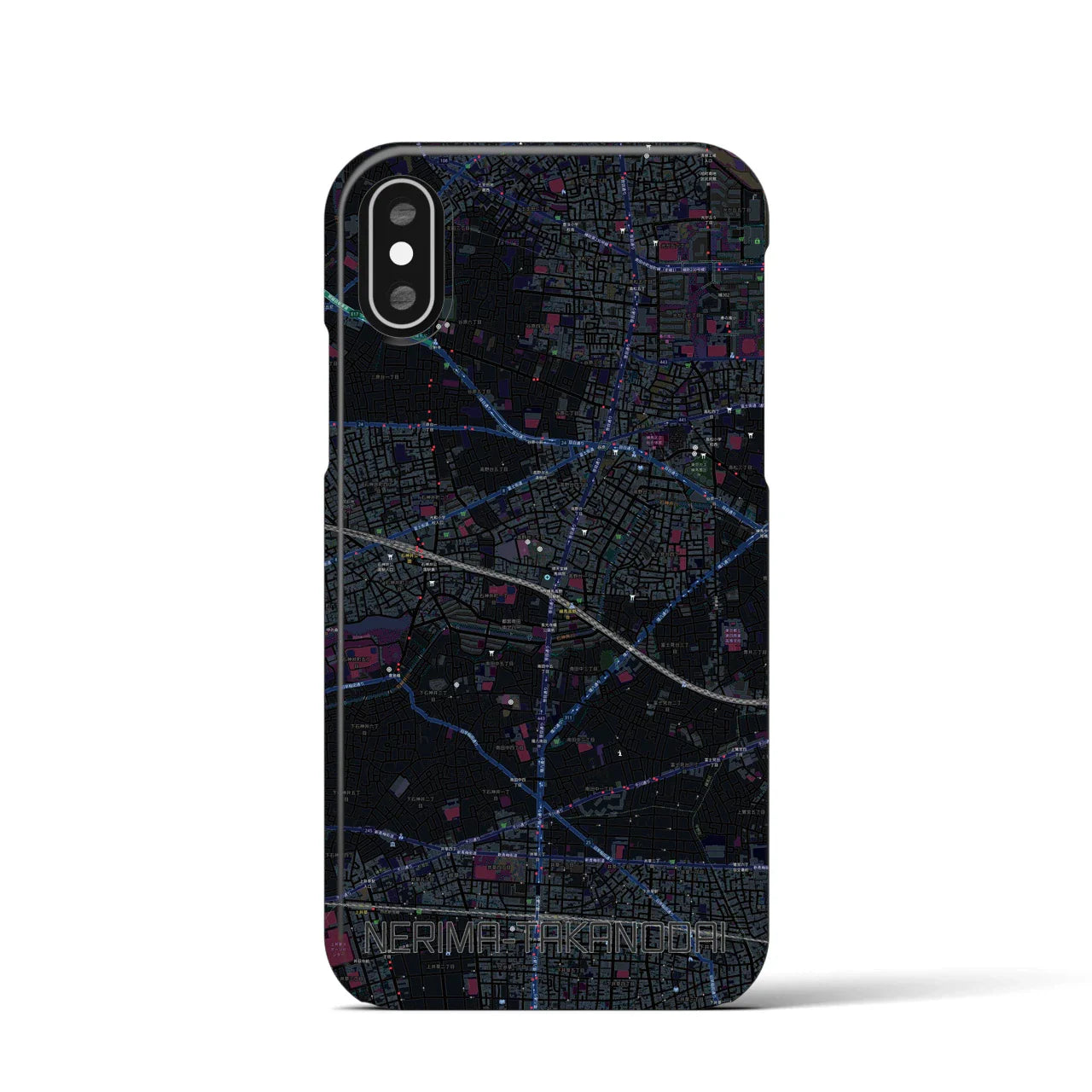 【練馬高野台(東京都)】地図柄iPhoneケース(バックカバータイプ)