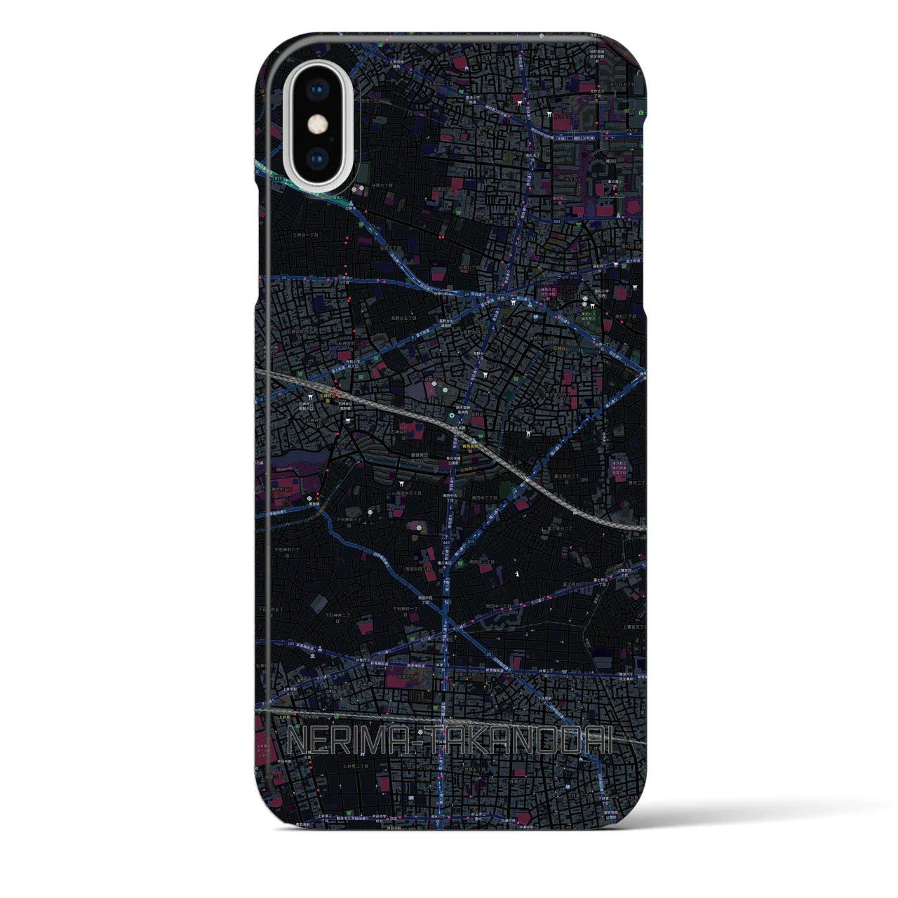 【練馬高野台(東京都)】地図柄iPhoneケース(バックカバータイプ)