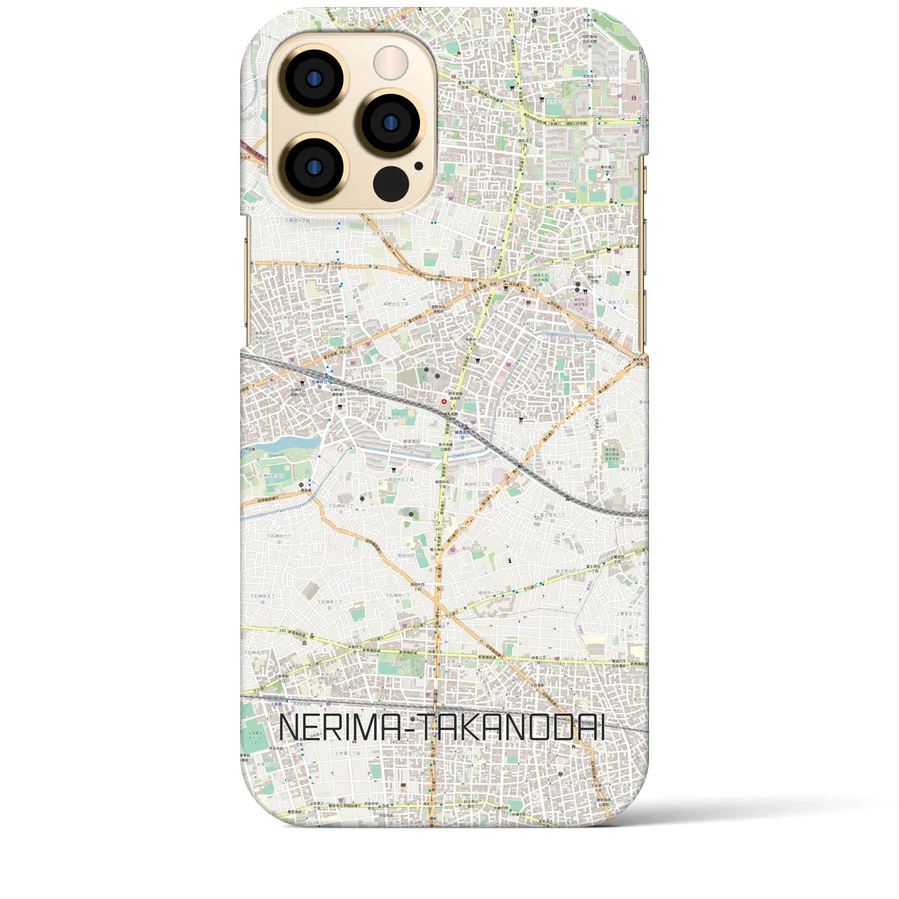 【練馬高野台(東京都)】地図柄iPhoneケース(バックカバータイプ)