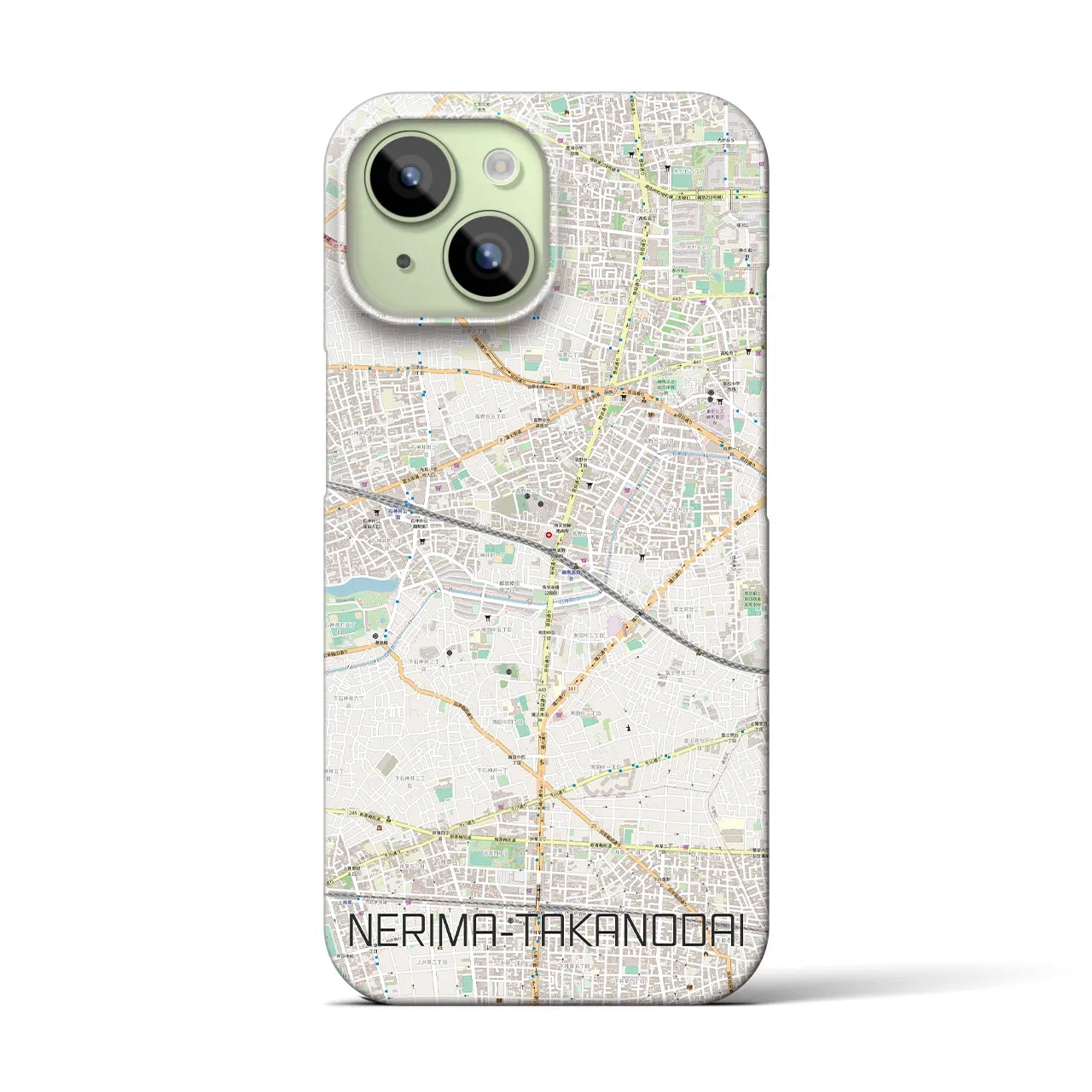 【練馬高野台(東京都)】地図柄iPhoneケース(バックカバータイプ)