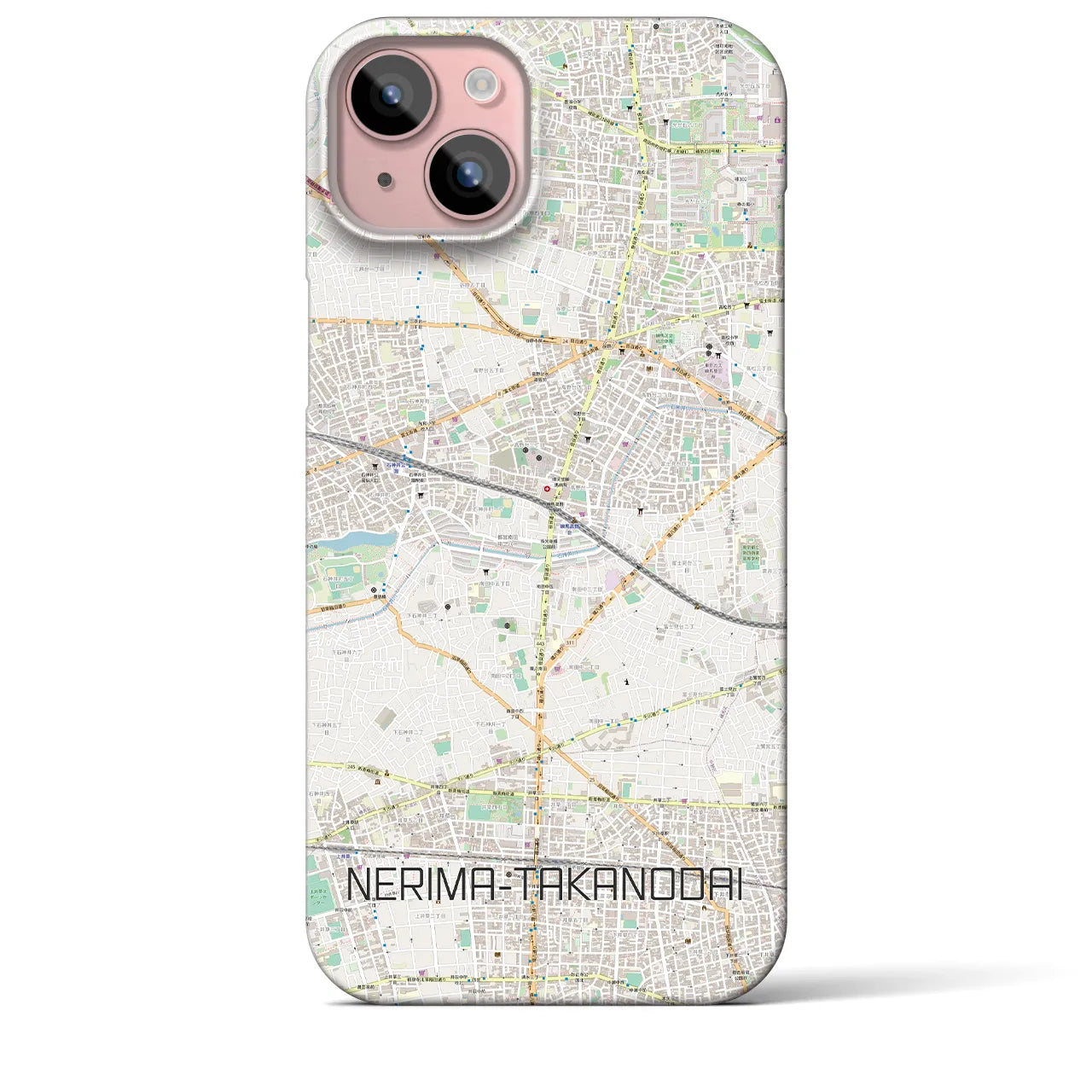【練馬高野台(東京都)】地図柄iPhoneケース(バックカバータイプ)