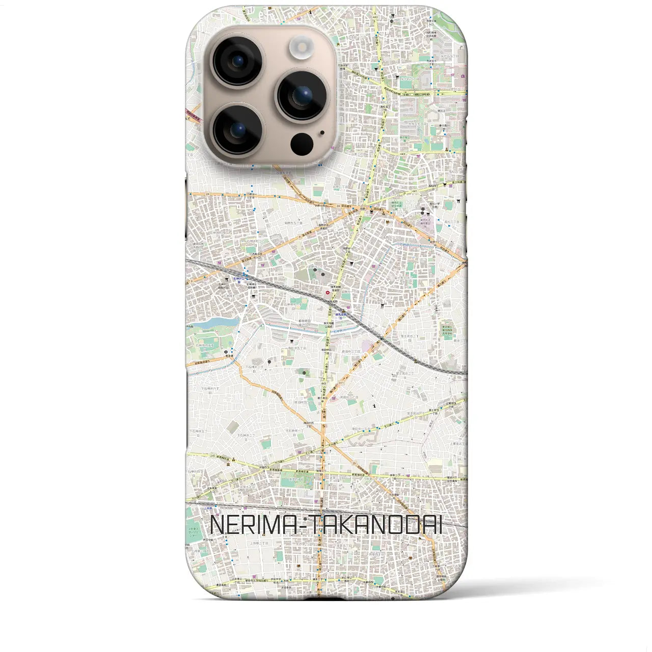 【練馬高野台(東京都)】地図柄iPhoneケース(バックカバータイプ)