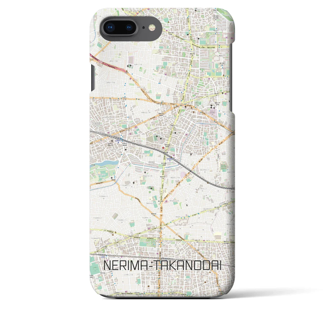 【練馬高野台(東京都)】地図柄iPhoneケース(バックカバータイプ)