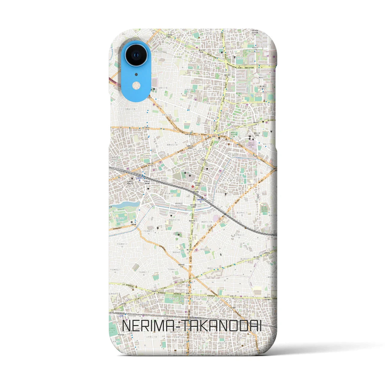 【練馬高野台(東京都)】地図柄iPhoneケース(バックカバータイプ)