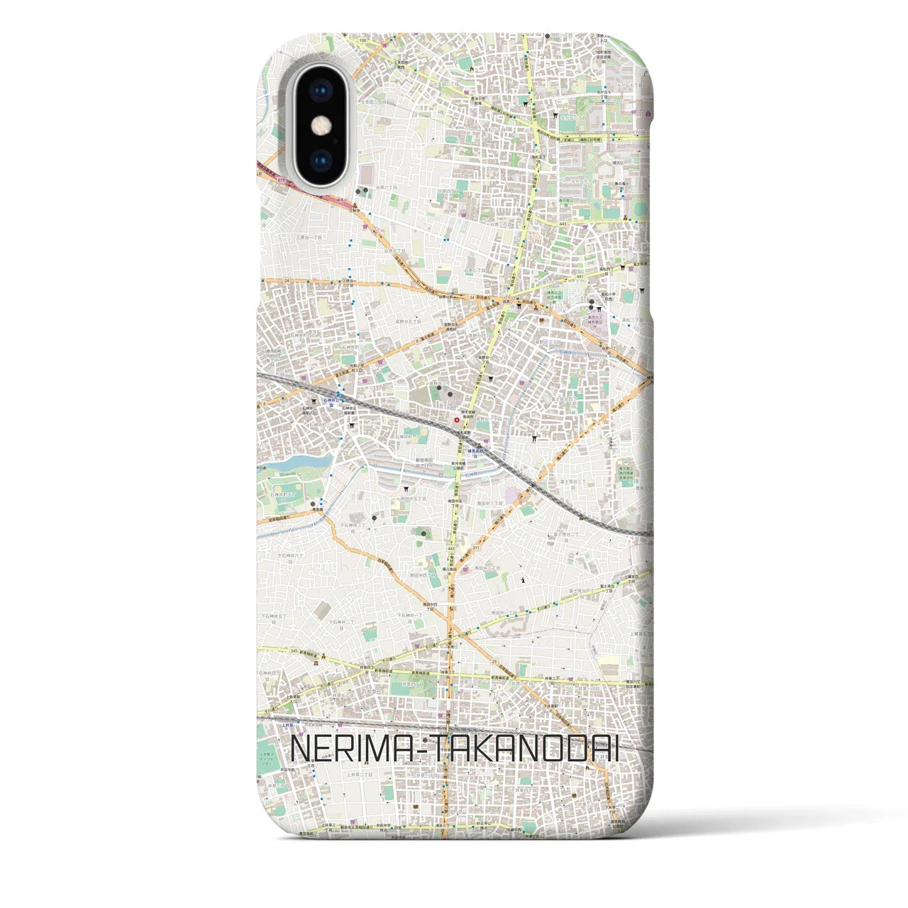 【練馬高野台(東京都)】地図柄iPhoneケース(バックカバータイプ)