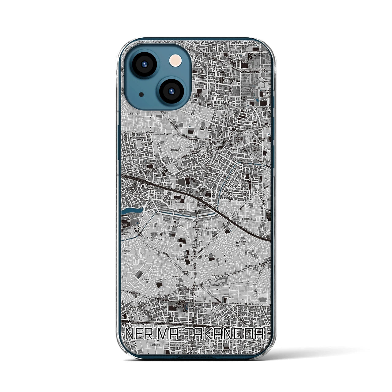 【練馬高野台(東京都)】地図柄iPhoneケース(クリアタイプ)
