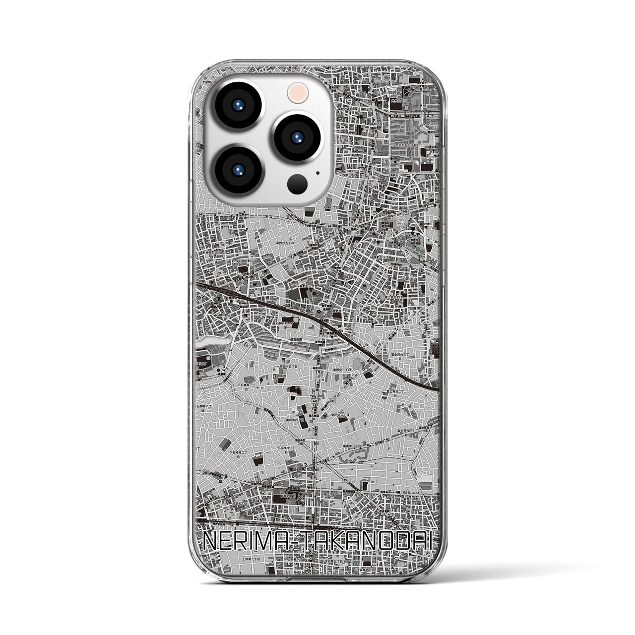 【練馬高野台(東京都)】地図柄iPhoneケース(クリアタイプ)