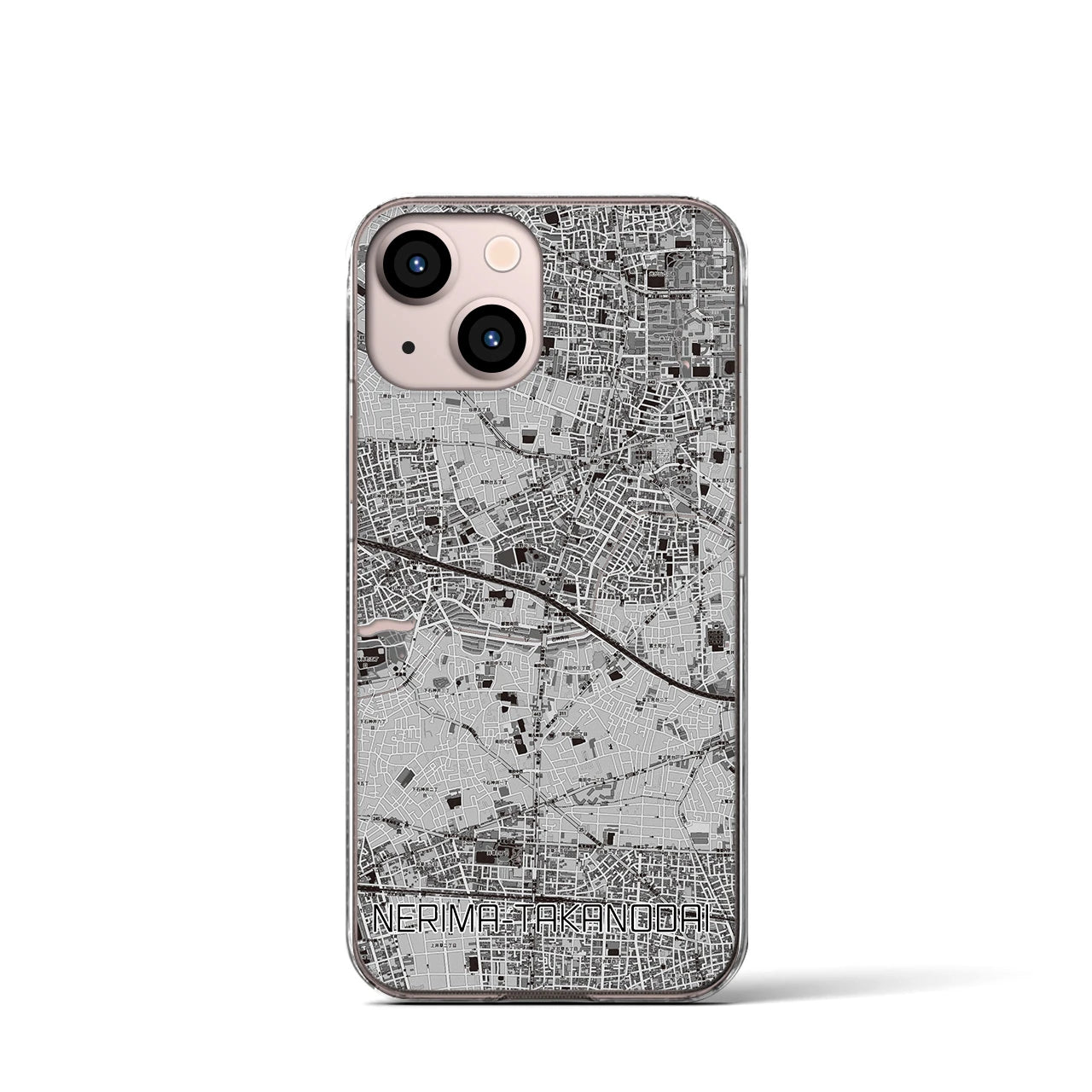 【練馬高野台(東京都)】地図柄iPhoneケース(クリアタイプ)