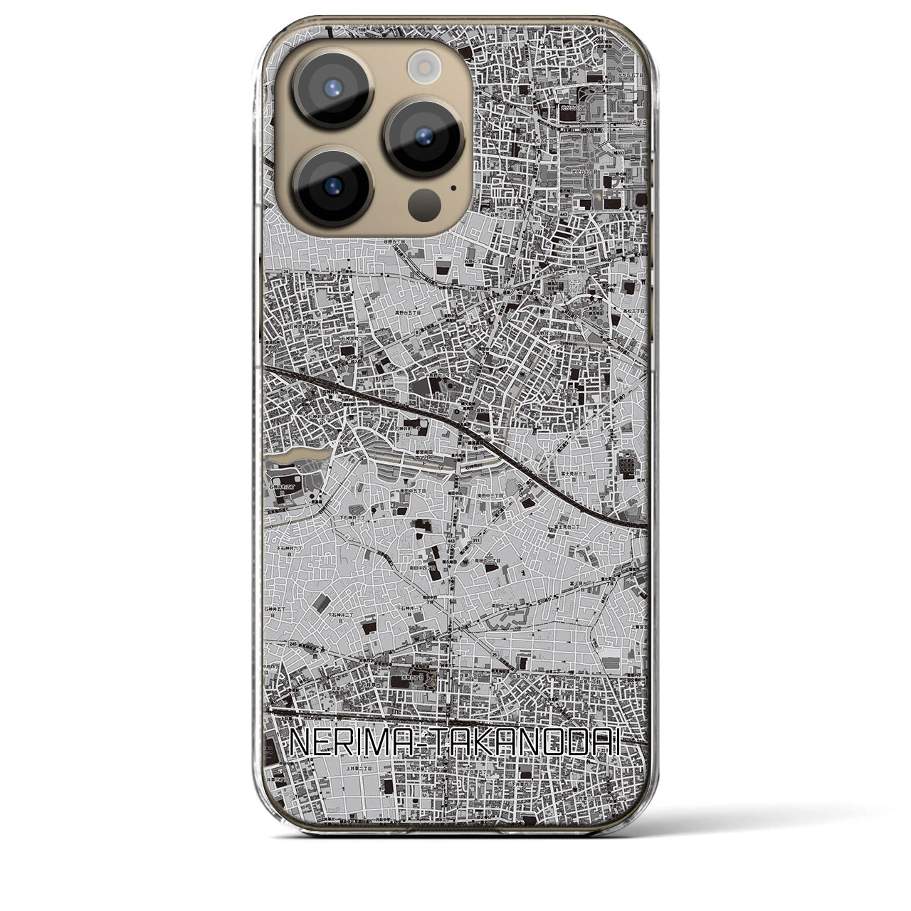 【練馬高野台(東京都)】地図柄iPhoneケース(クリアタイプ)