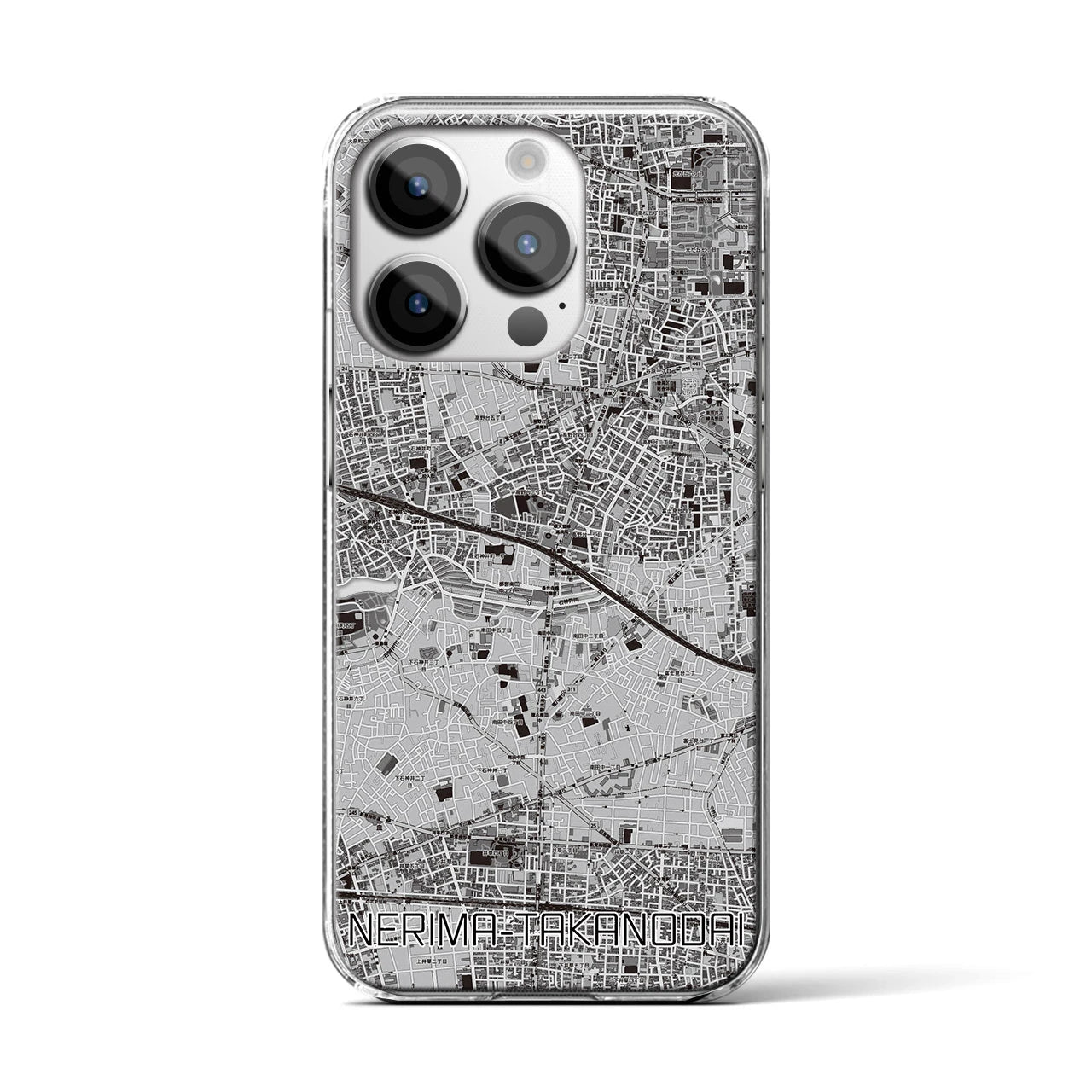 【練馬高野台(東京都)】地図柄iPhoneケース(クリアタイプ)