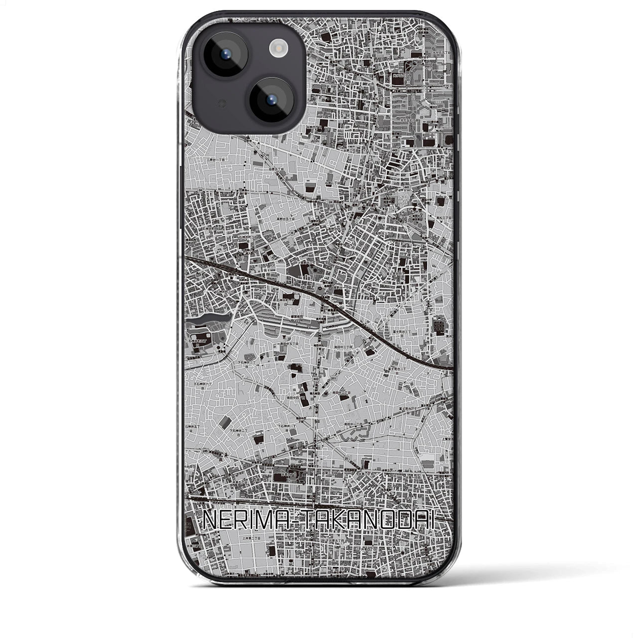 【練馬高野台(東京都)】地図柄iPhoneケース(クリアタイプ)