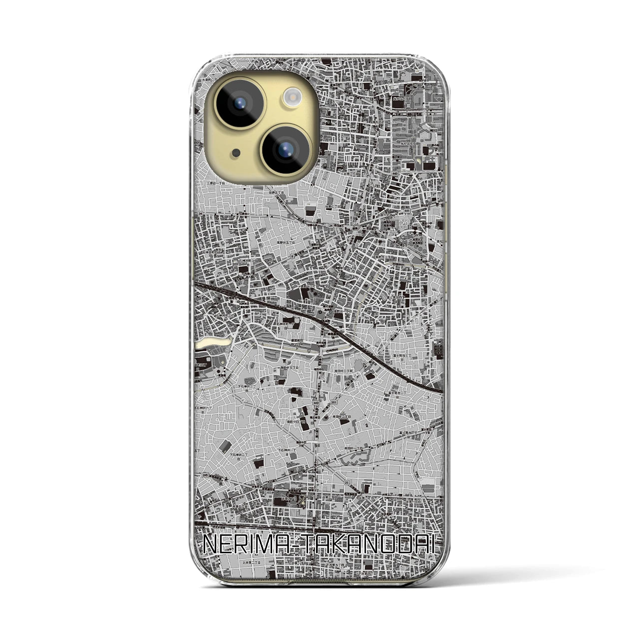 【練馬高野台(東京都)】地図柄iPhoneケース(クリアタイプ)