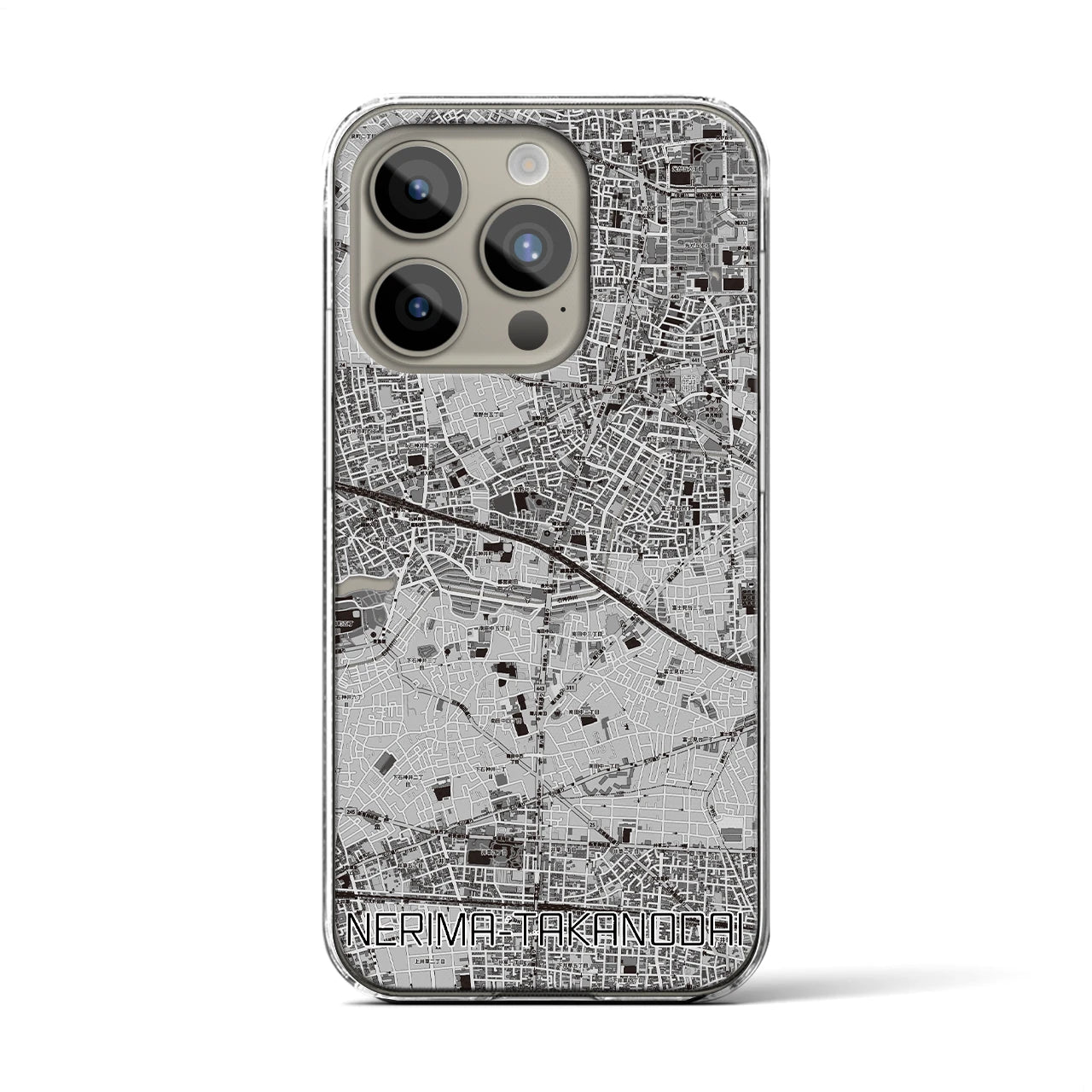 【練馬高野台(東京都)】地図柄iPhoneケース(クリアタイプ)