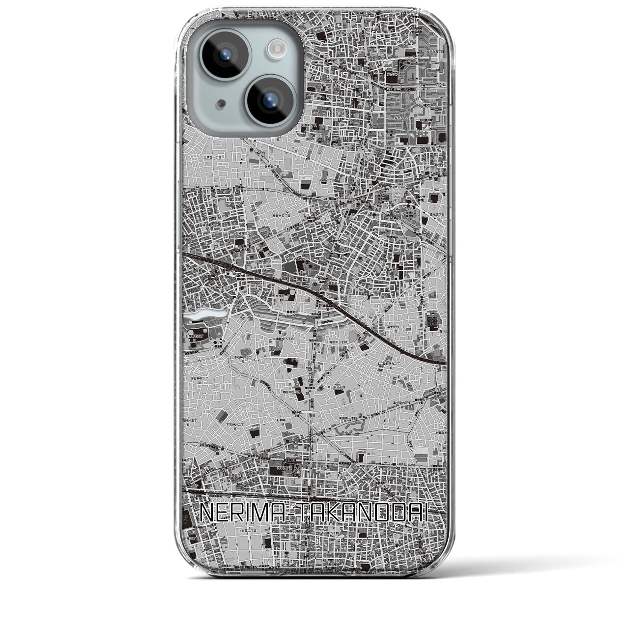 【練馬高野台(東京都)】地図柄iPhoneケース(クリアタイプ)
