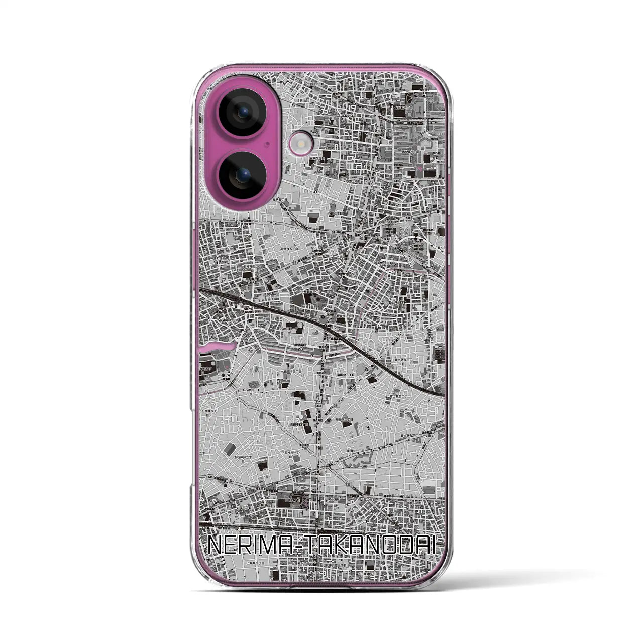 【練馬高野台(東京都)】地図柄iPhoneケース(クリアタイプ)