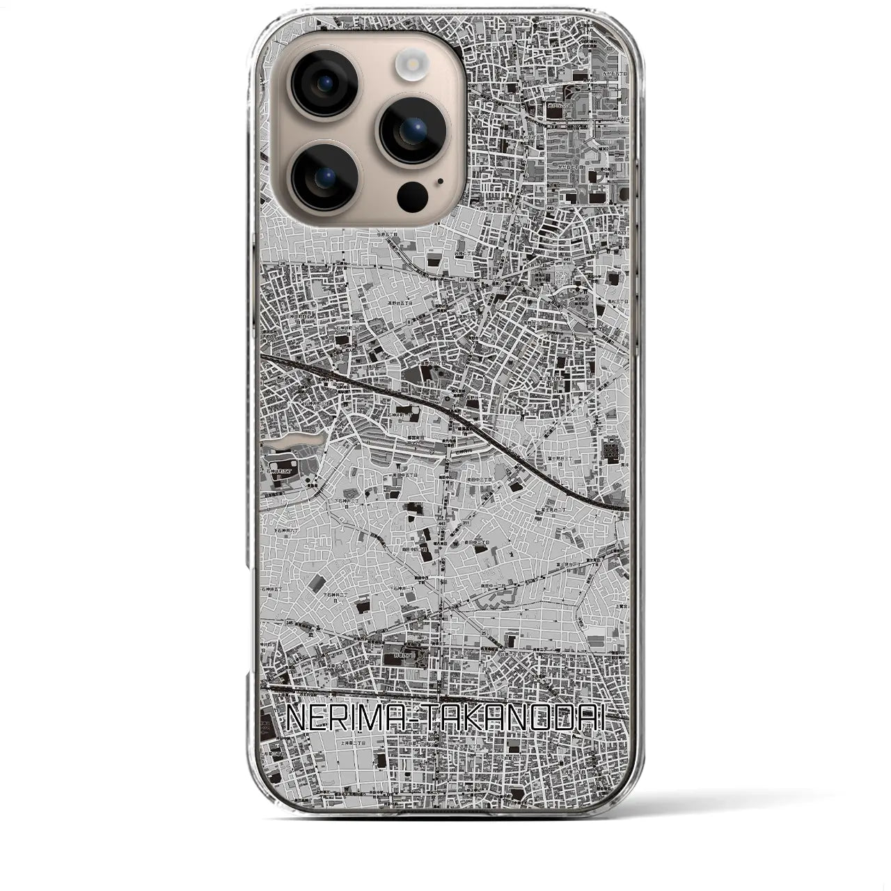 【練馬高野台(東京都)】地図柄iPhoneケース(クリアタイプ)