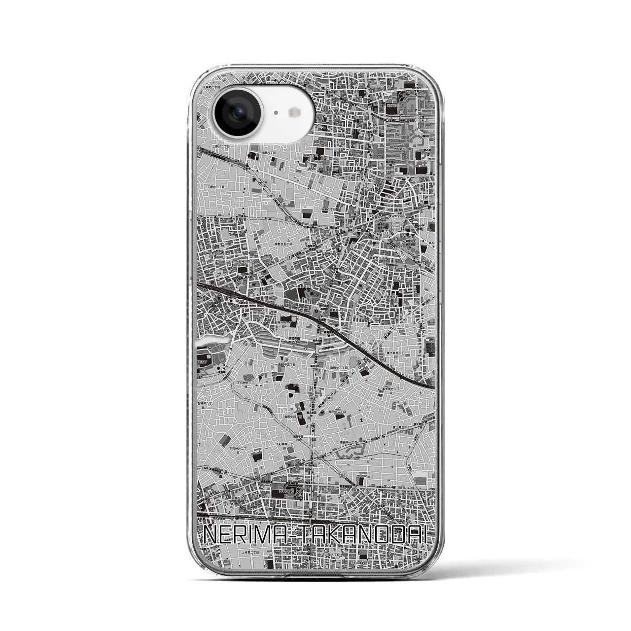 【練馬高野台(東京都)】地図柄iPhoneケース(クリアタイプ)