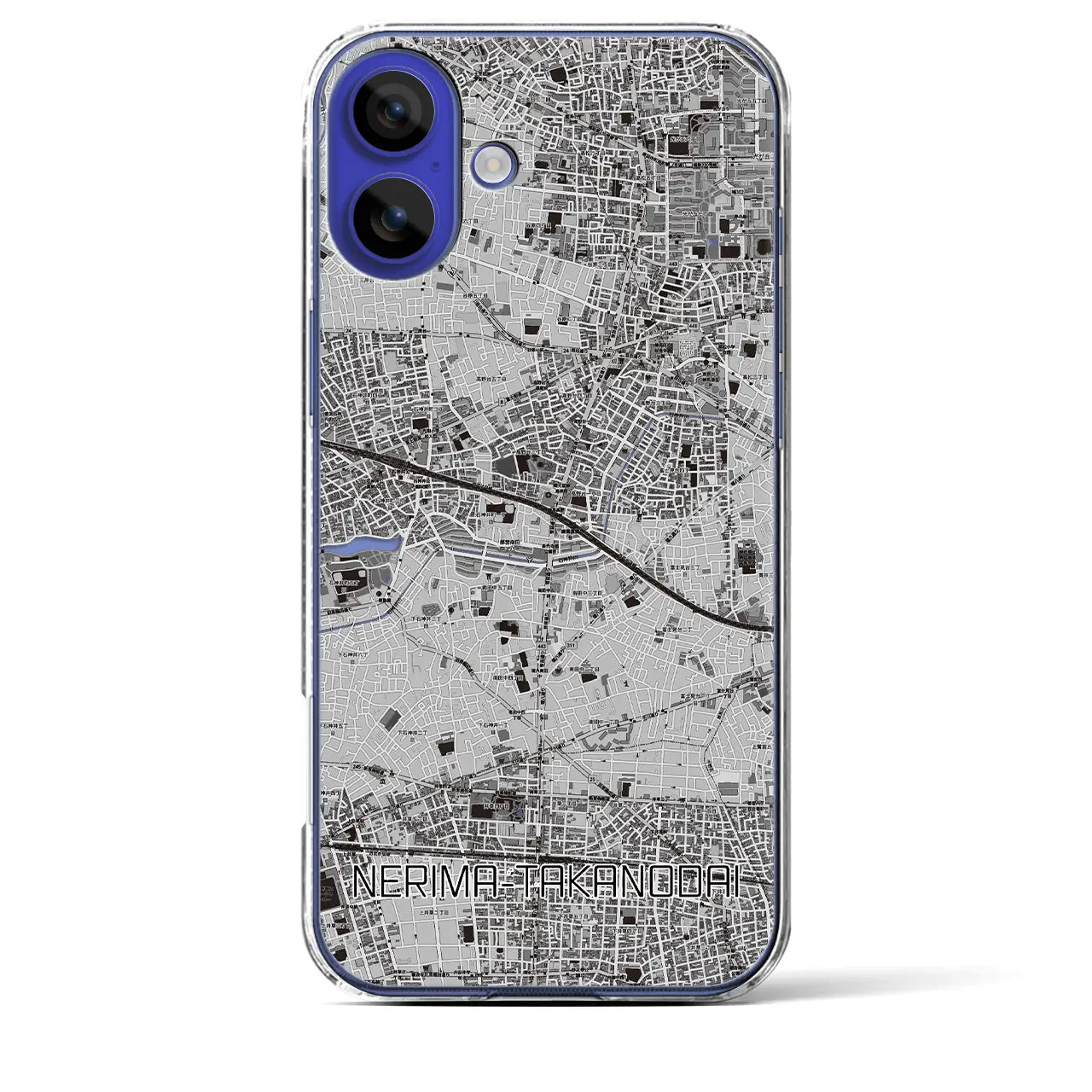 【練馬高野台(東京都)】地図柄iPhoneケース(クリアタイプ)