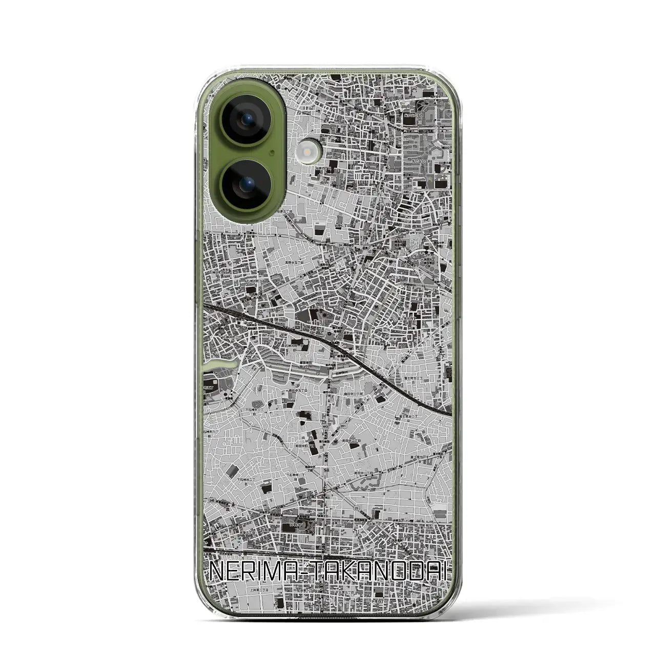【練馬高野台(東京都)】地図柄iPhoneケース(クリアタイプ)