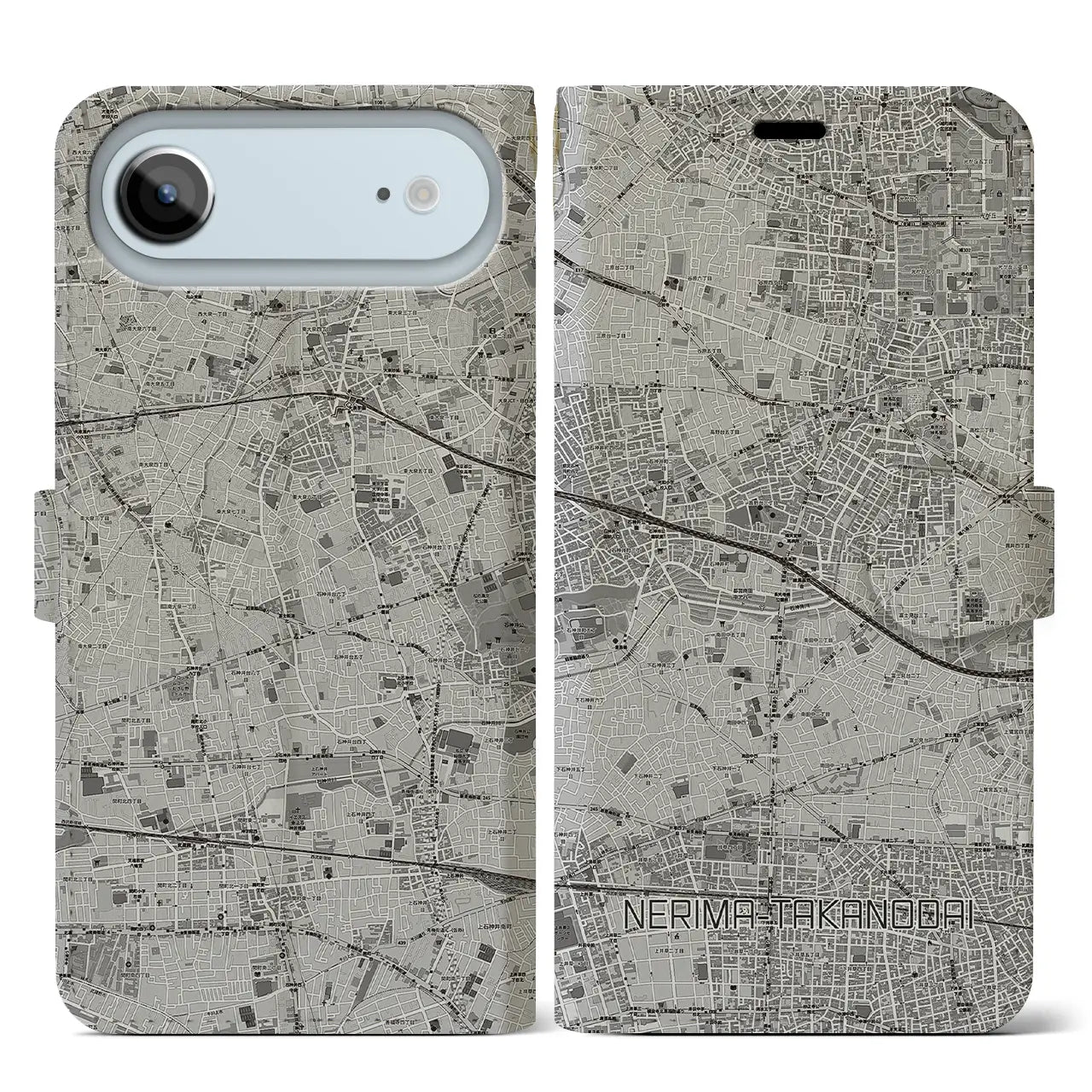 【練馬高野台(東京都)】地図柄iPhoneケース(手帳タイプ)