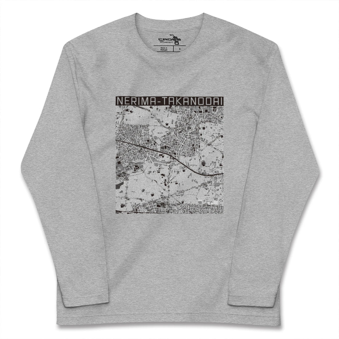 【練馬高野台(東京都)】地図柄ロングスリーブTシャツ