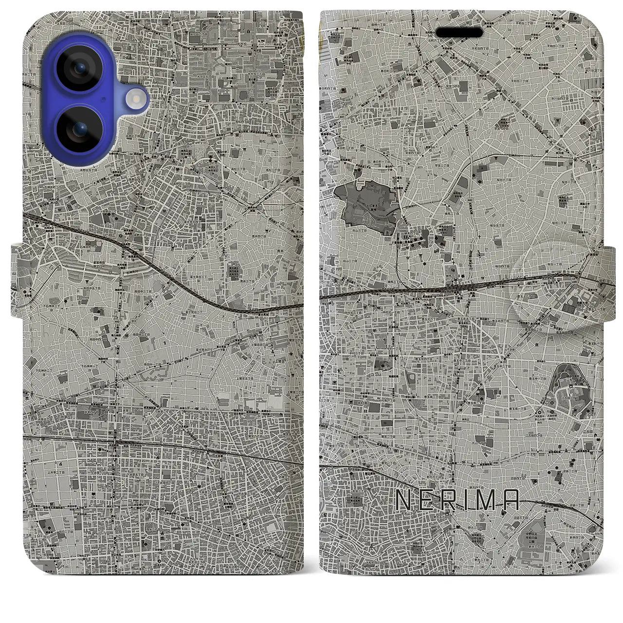 【練馬(東京都)】地図柄iPhoneケース(手帳タイプ)