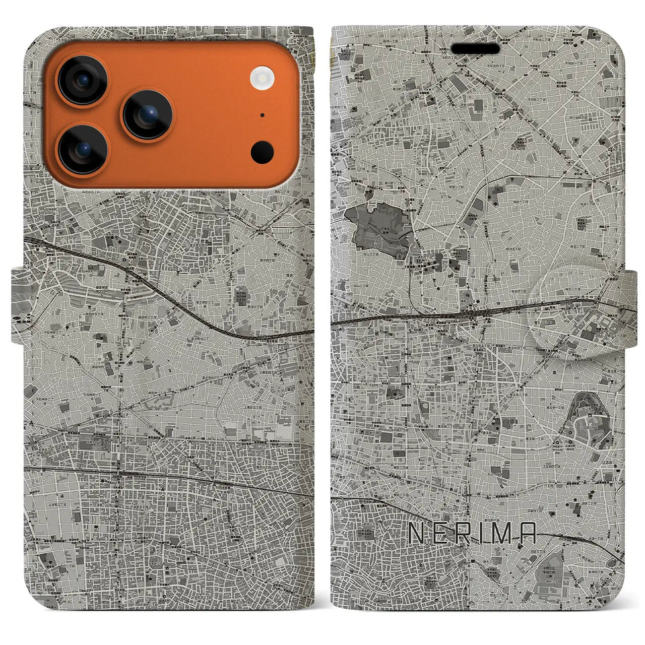 【練馬(東京都)】地図柄iPhoneケース(手帳タイプ)