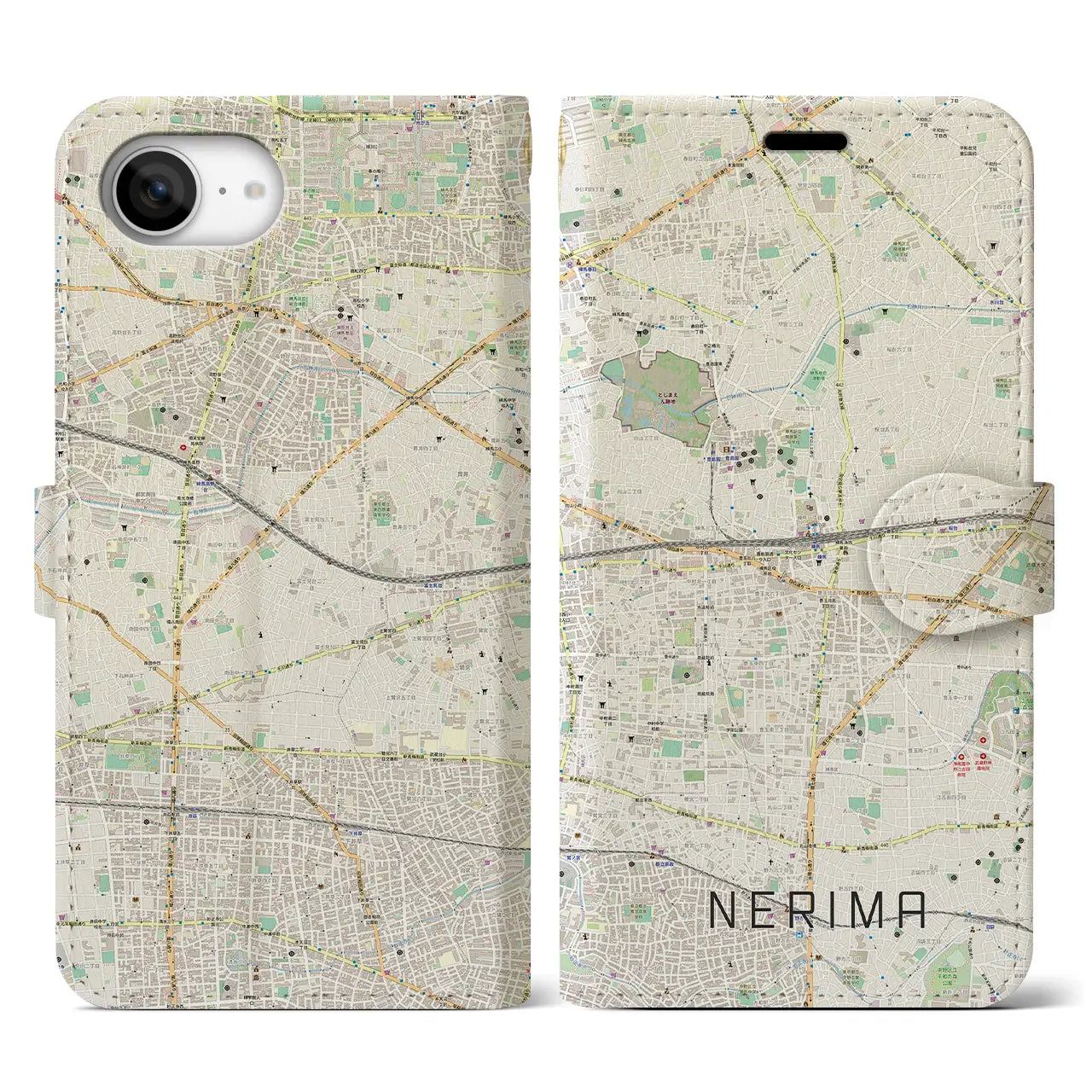 【練馬(東京都)】地図柄iPhoneケース(手帳タイプ)