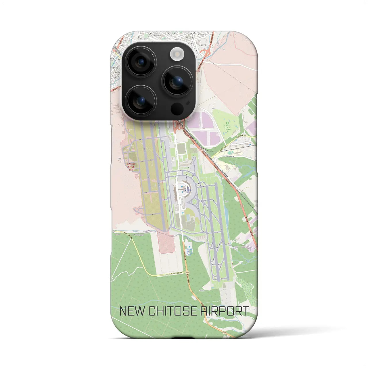 【新千歳空港(北海道)】地図柄iPhoneケース(バックカバータイプ)