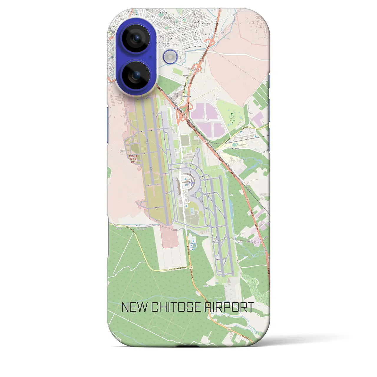 【新千歳空港(北海道)】地図柄iPhoneケース(バックカバータイプ)ナチュラル・iPhone 16 Pro Max 用