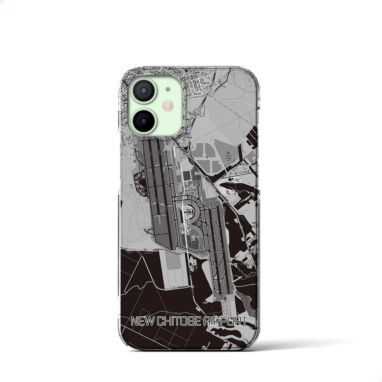 【新千歳空港(北海道)】地図柄iPhoneケース(クリアタイプ)