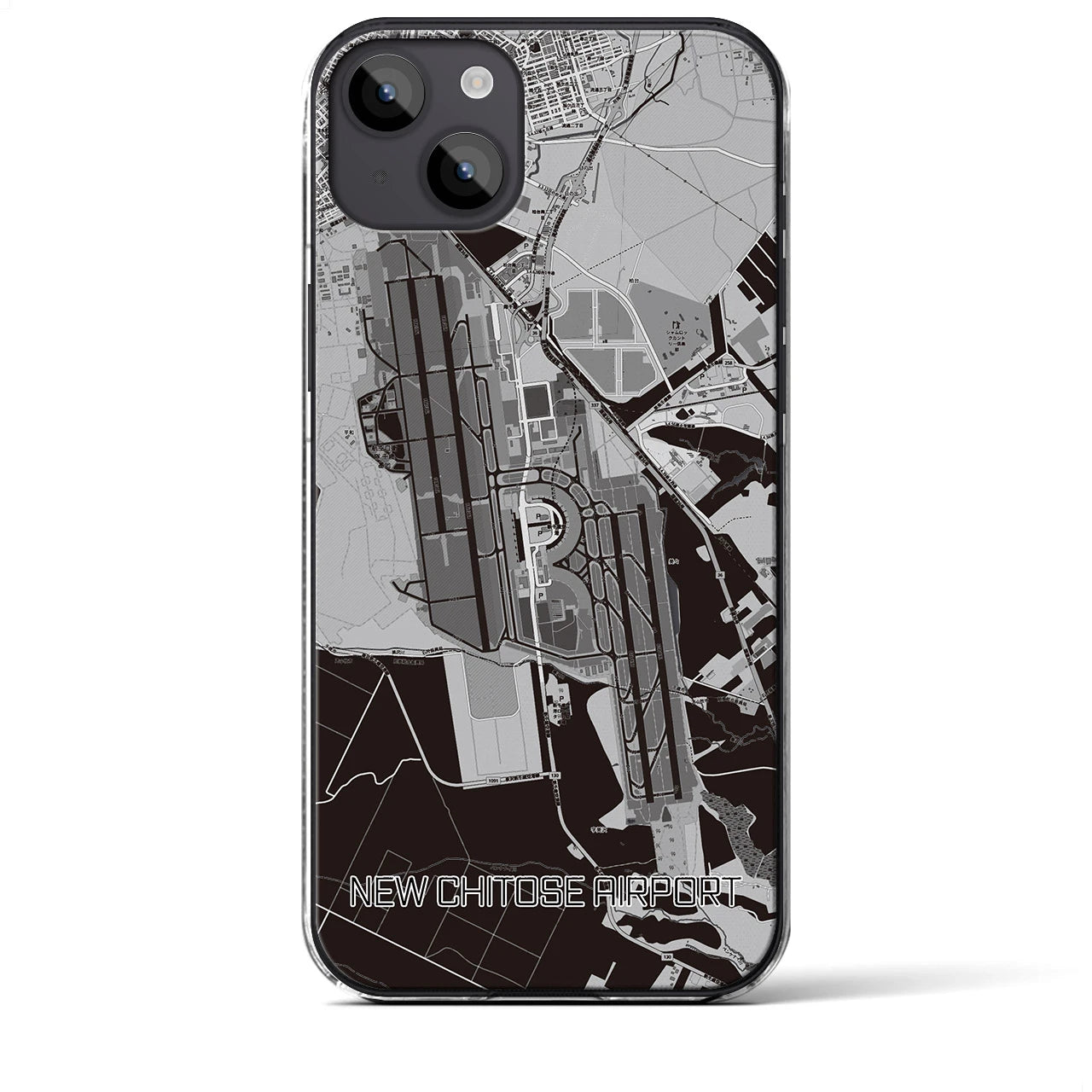 【新千歳空港(北海道)】地図柄iPhoneケース(クリアタイプ)