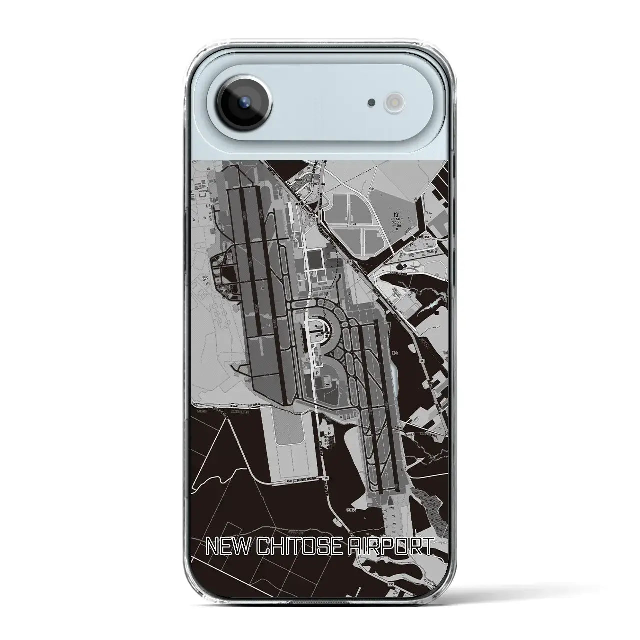 【新千歳空港(北海道)】地図柄iPhoneケース(クリアタイプ)