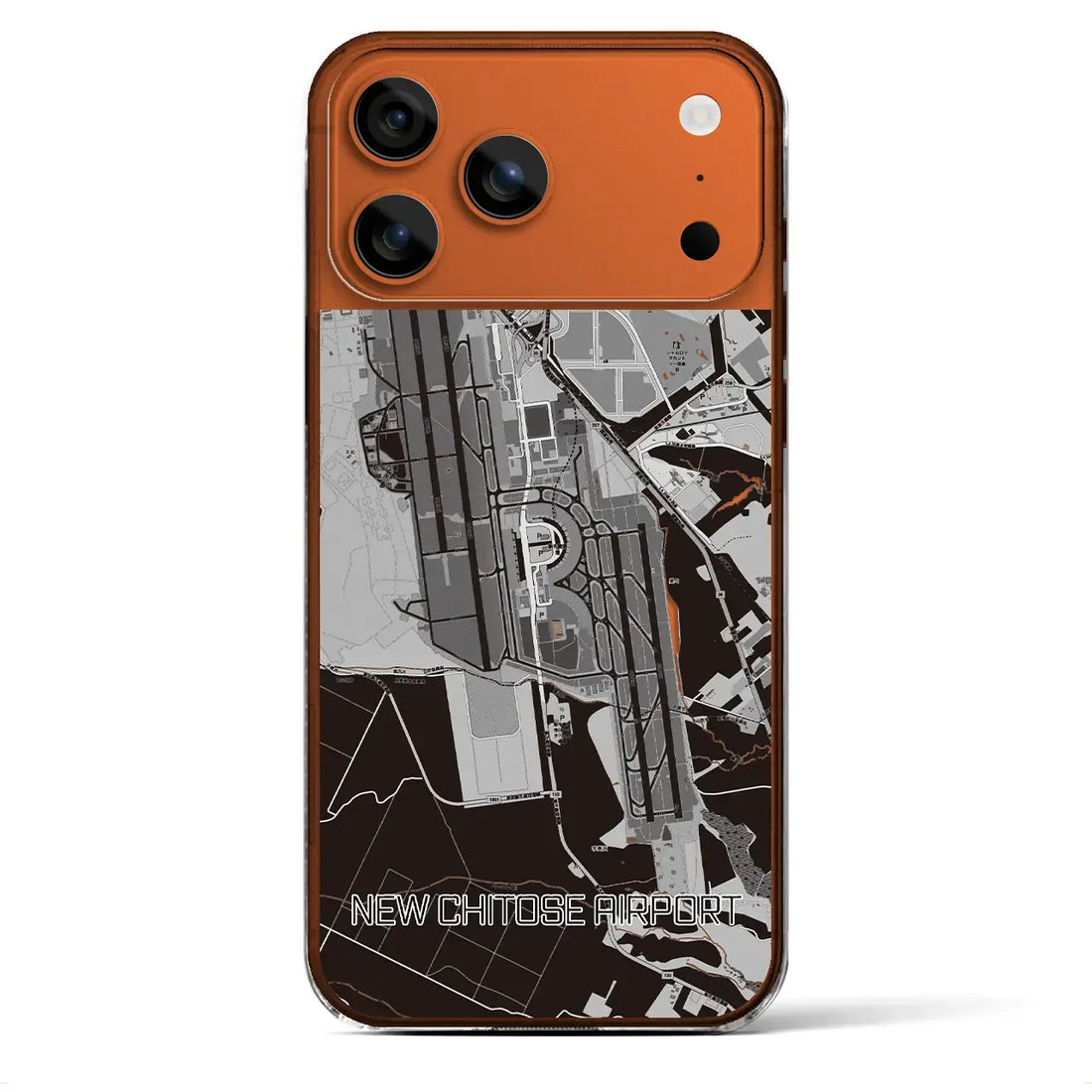 【新千歳空港(北海道)】地図柄iPhoneケース(クリアタイプ)