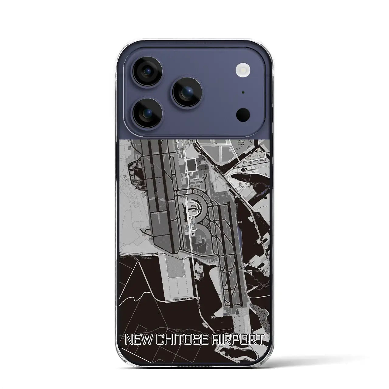 【新千歳空港(北海道)】地図柄iPhoneケース(クリアタイプ)