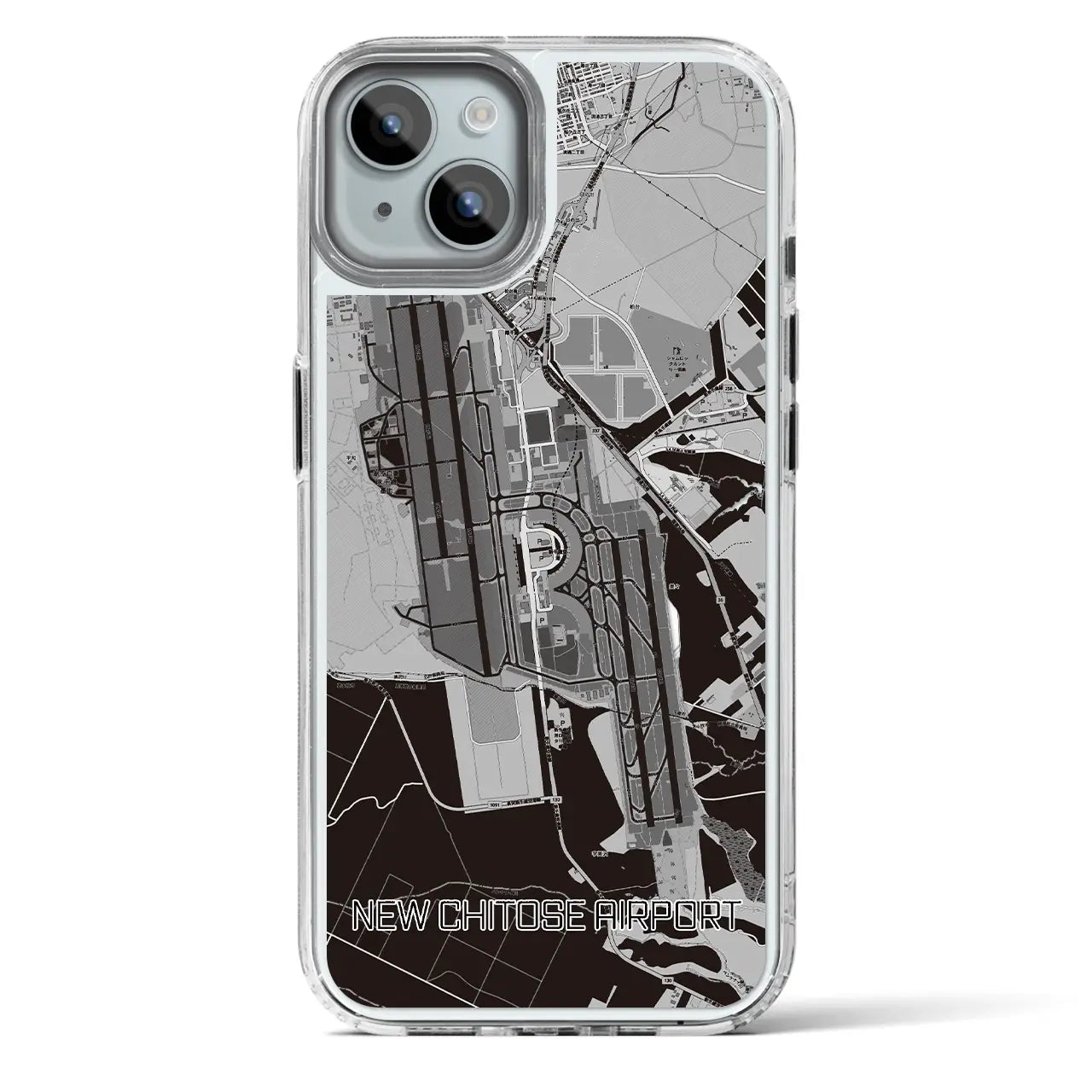 【新千歳空港(北海道)】地図柄iPhoneケース(MagSafeタイプ)
