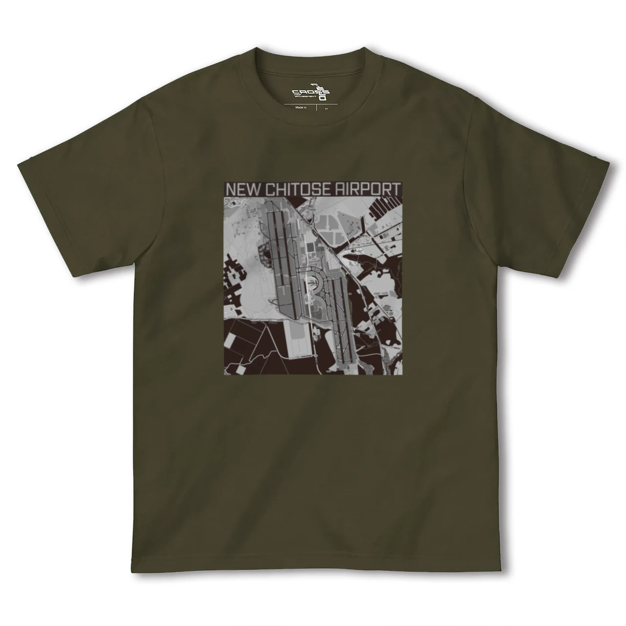 【新千歳空港(北海道)】地図柄ヘビーウェイトTシャツ