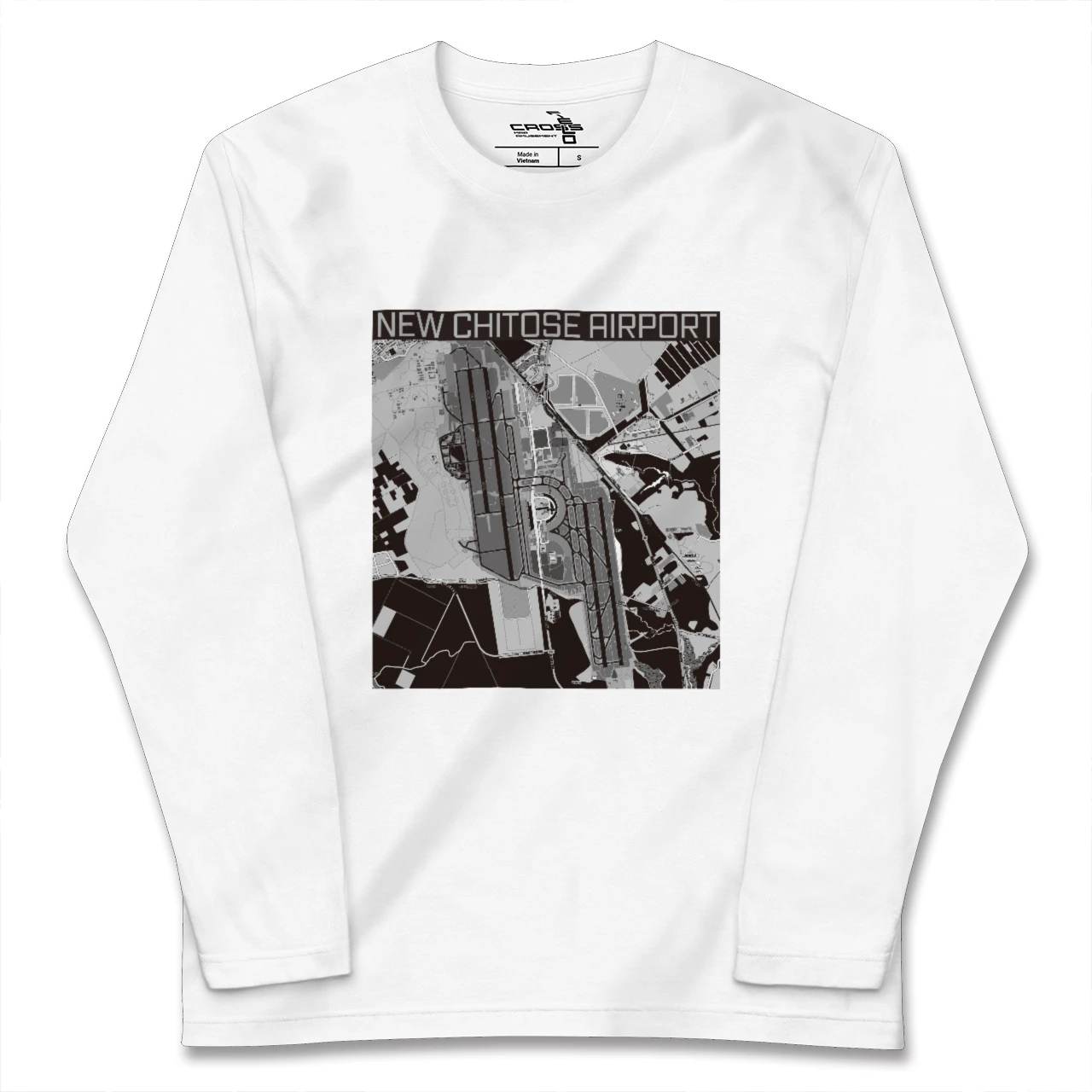 【新千歳空港(北海道)】地図柄ロングスリーブTシャツ