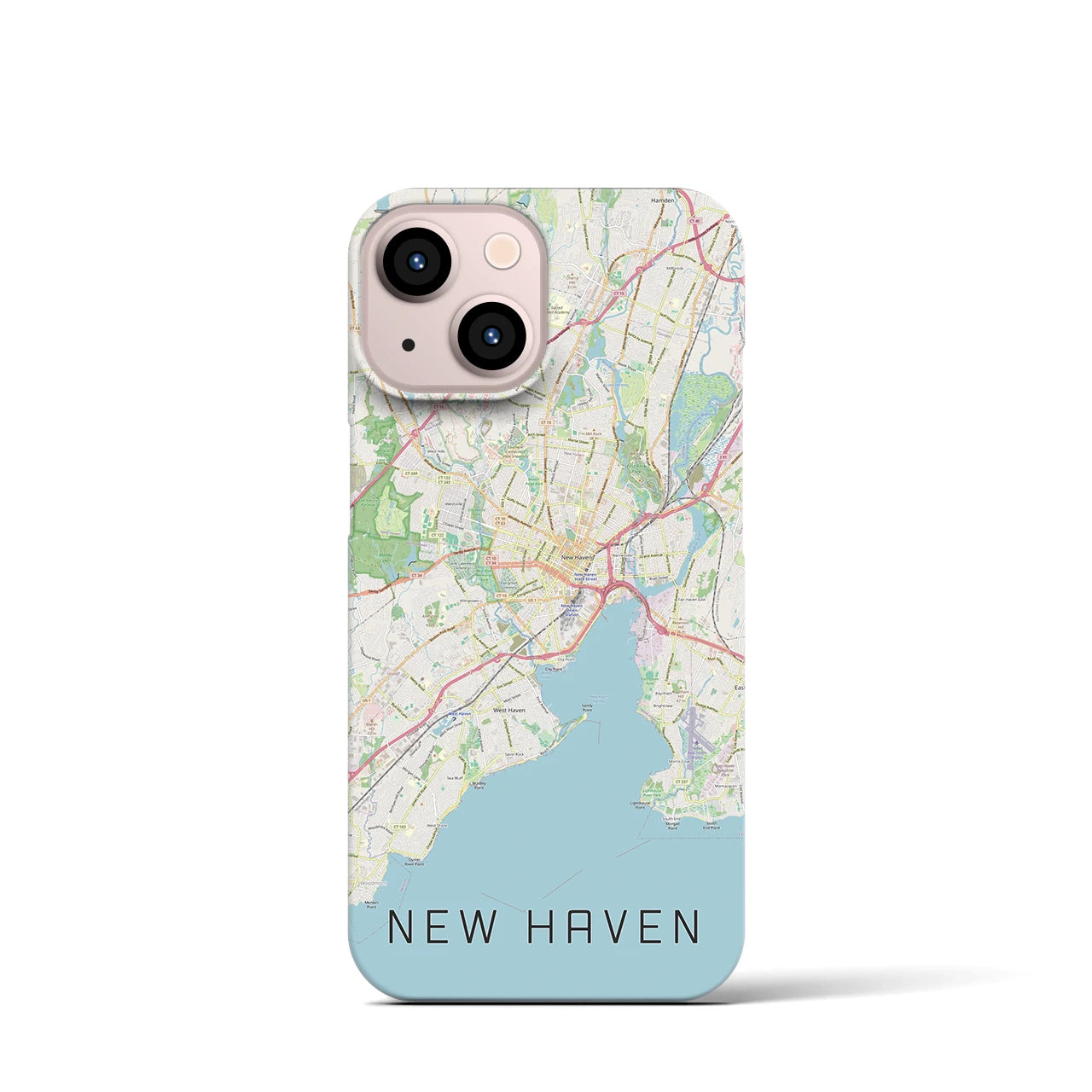 【ニューヘイブン(アメリカ)】地図柄iPhoneケース(バックカバータイプ)