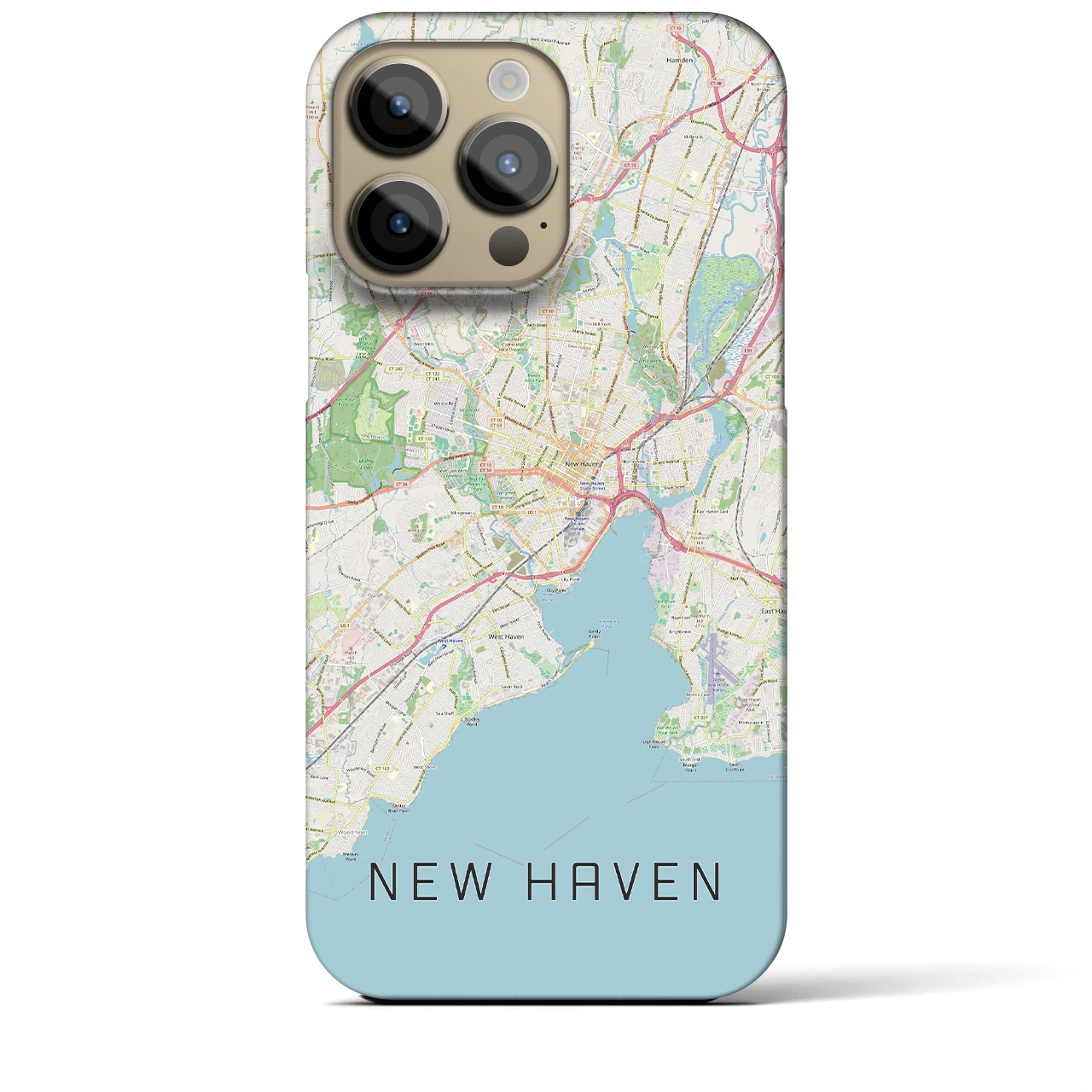 【ニューヘイブン(アメリカ)】地図柄iPhoneケース(バックカバータイプ)