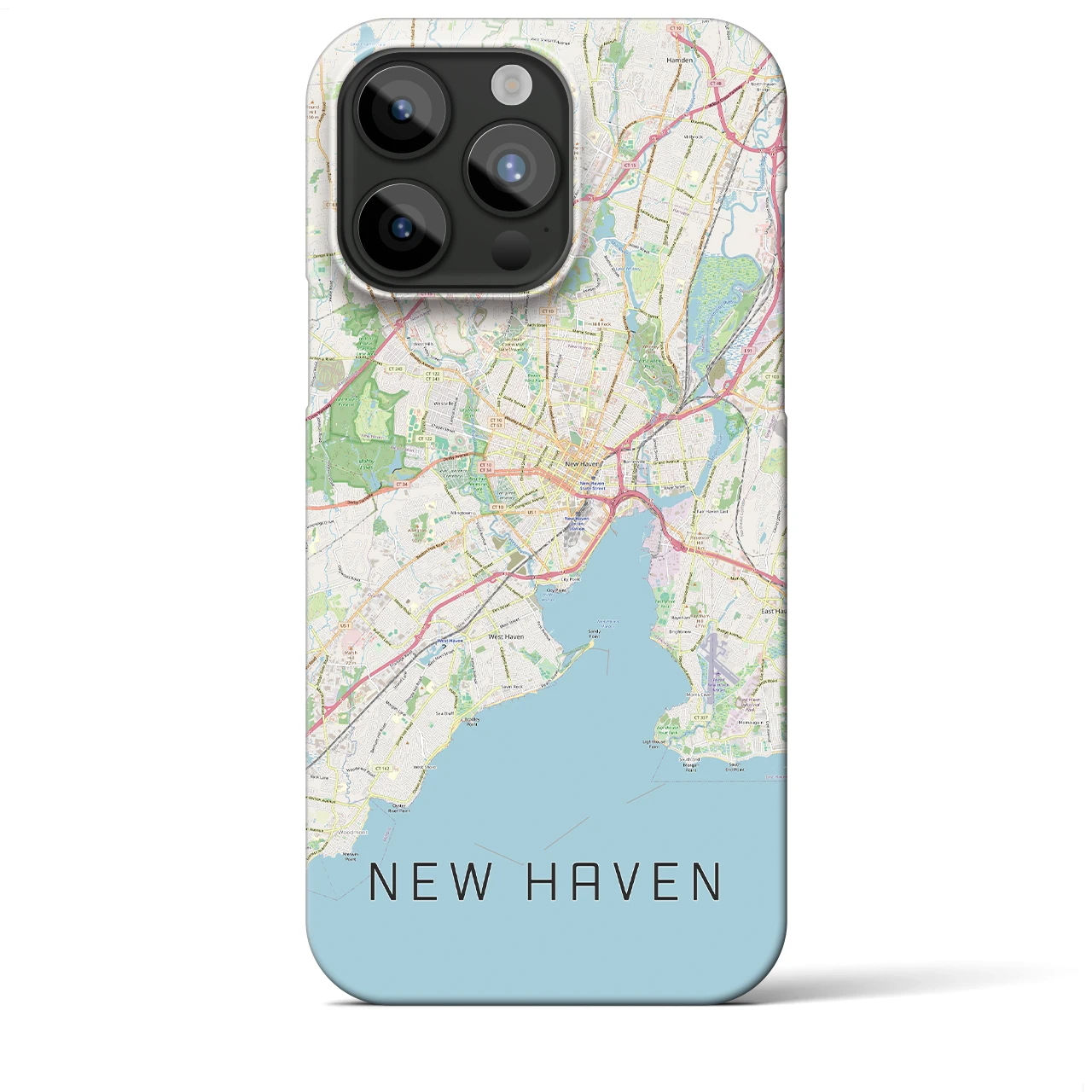 【ニューヘイブン(アメリカ)】地図柄iPhoneケース(バックカバータイプ)