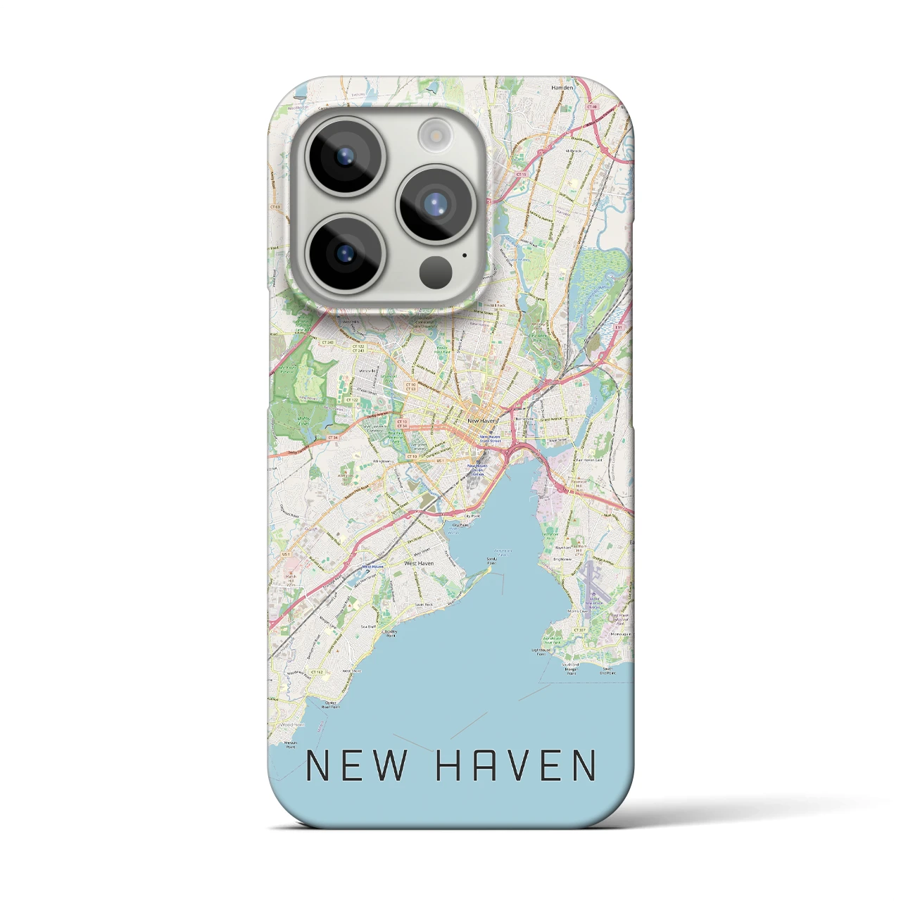 【ニューヘイブン(アメリカ)】地図柄iPhoneケース(バックカバータイプ)