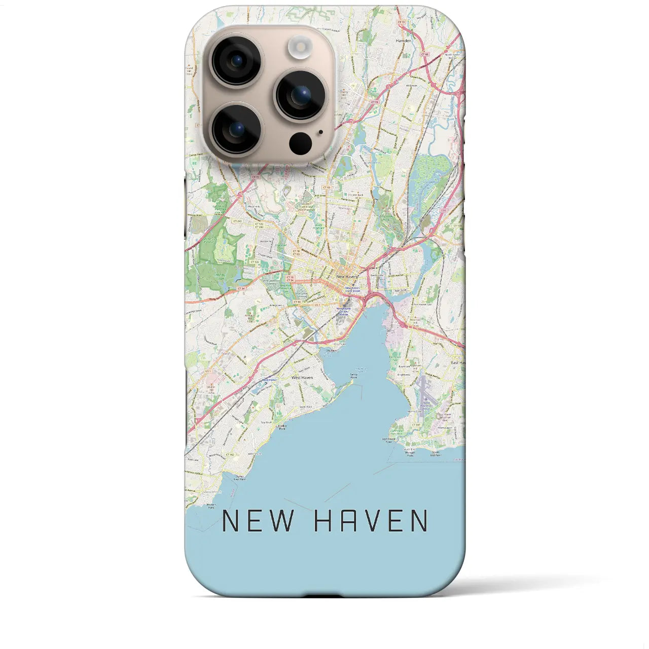 【ニューヘイブン(アメリカ)】地図柄iPhoneケース(バックカバータイプ)