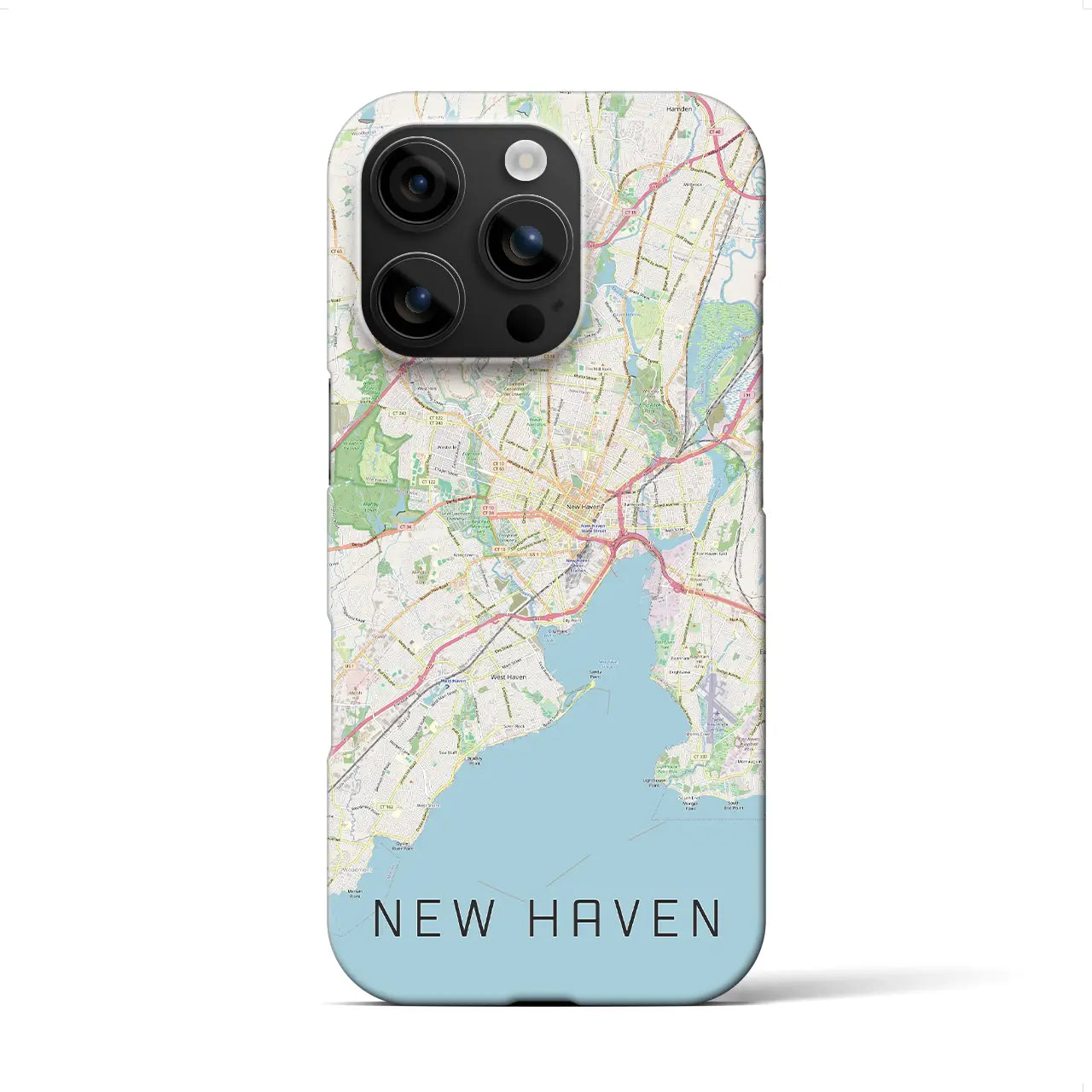 【ニューヘイブン(アメリカ)】地図柄iPhoneケース(バックカバータイプ)